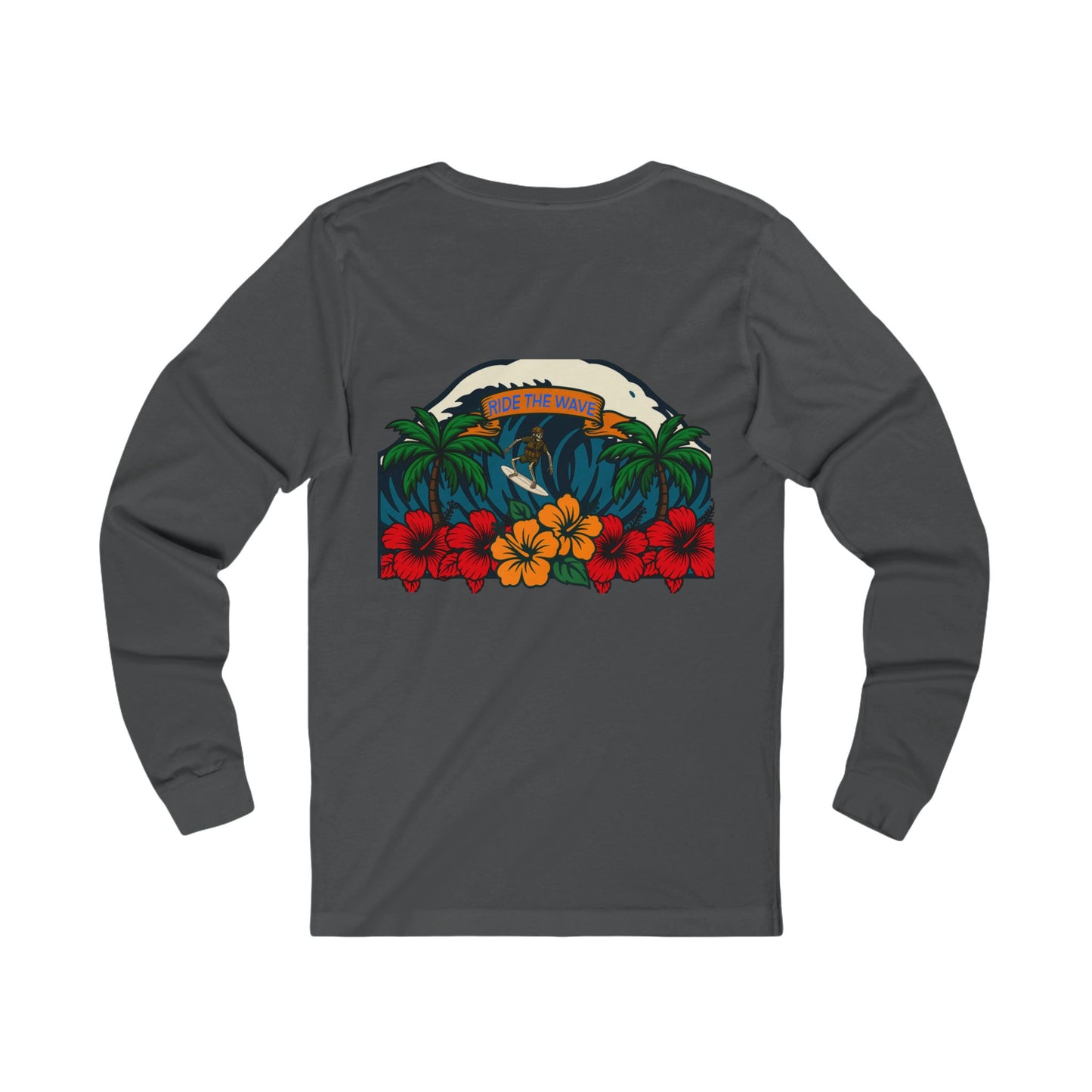 Unisex Long Sleeve Tee - Ride The Wave Design