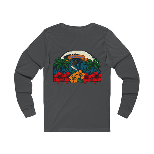 Unisex Long Sleeve Tee - Ride The Wave Design