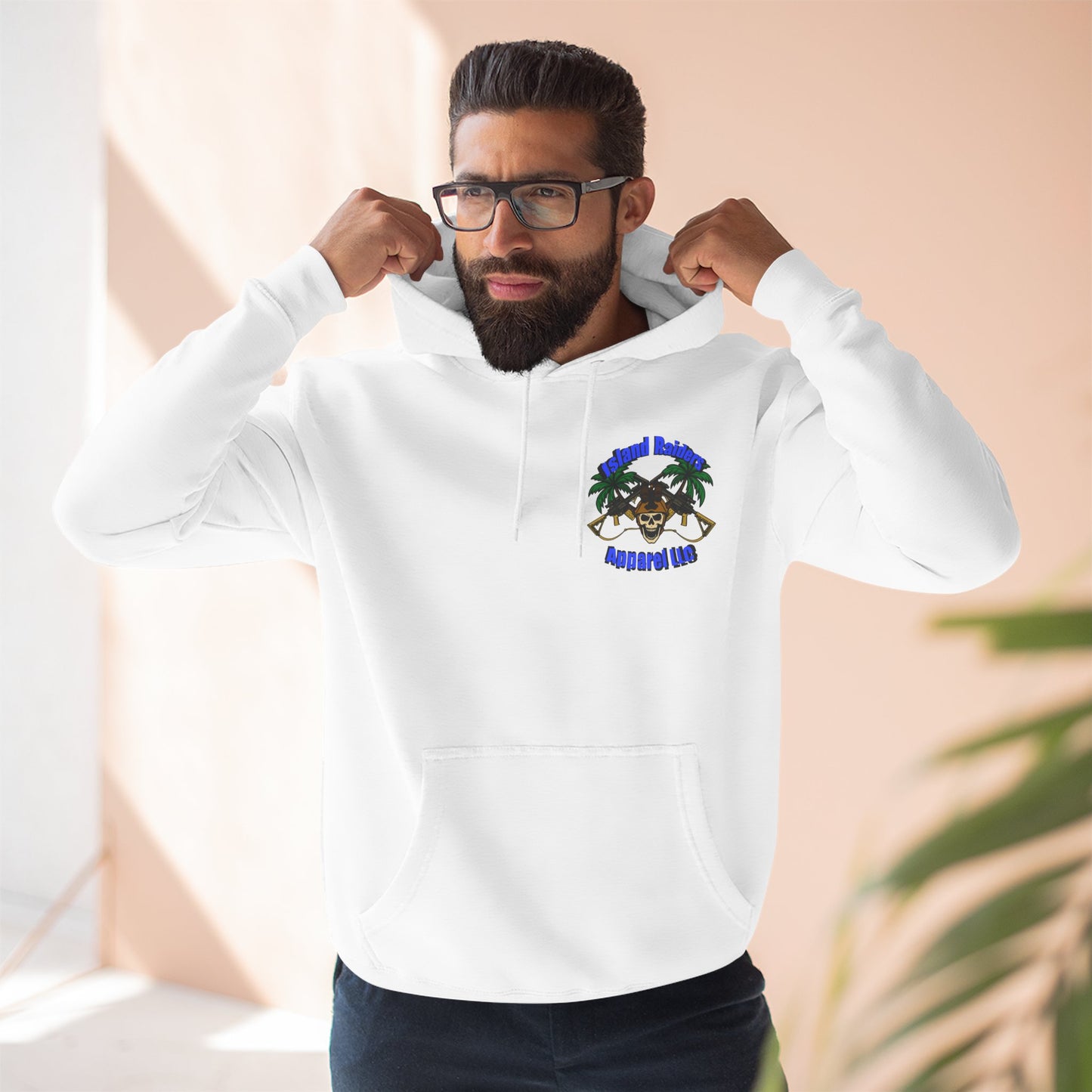 Fleece Hoodie - Tactical Skeleton Blue Diamond Military Inspired