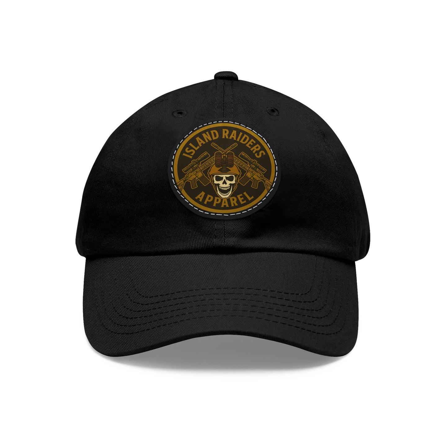 Island Raiders Leather Patch Dad Hat, Casual Cap, Outdoor Hat, Gift for Dads, Summer Accessory, Everyday Wear