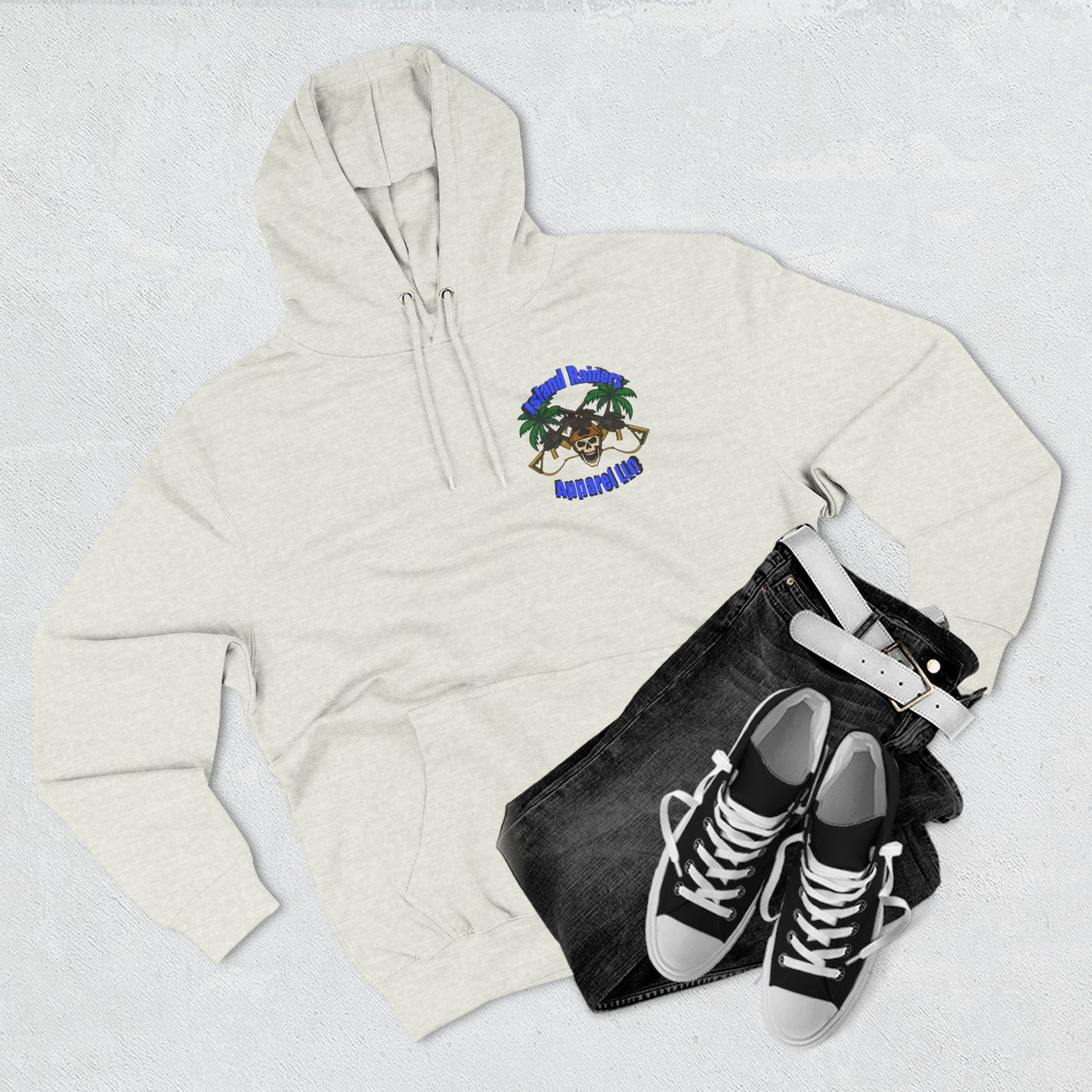 Fleece Hoodie - Tactical Skeleton Blue Diamond Military Inspired