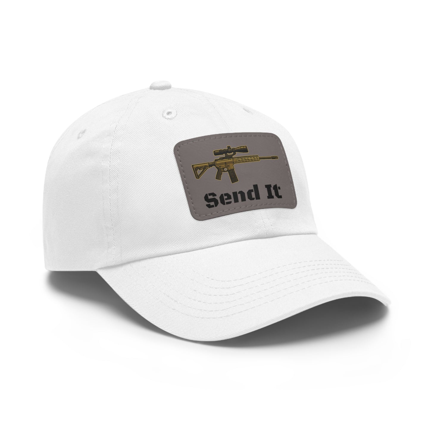 Tactical Dad Hat, Military Cap for Outdoors, Leather Patch, Gift for Dad, Hunting Enthusiast, Adjustable Baseball Hat