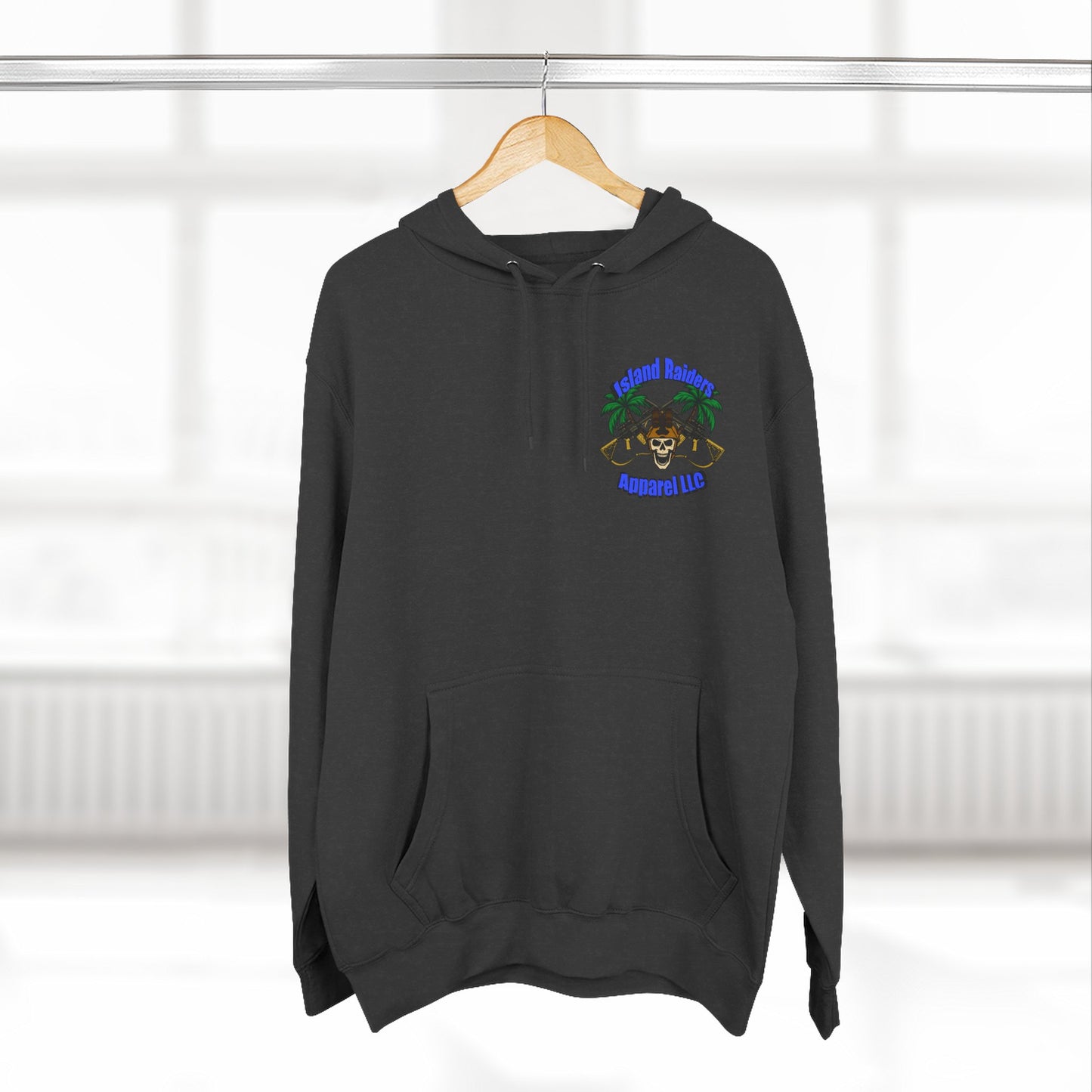 Fleece Hoodie - Tactical Skeleton Blue Diamond Military Inspired