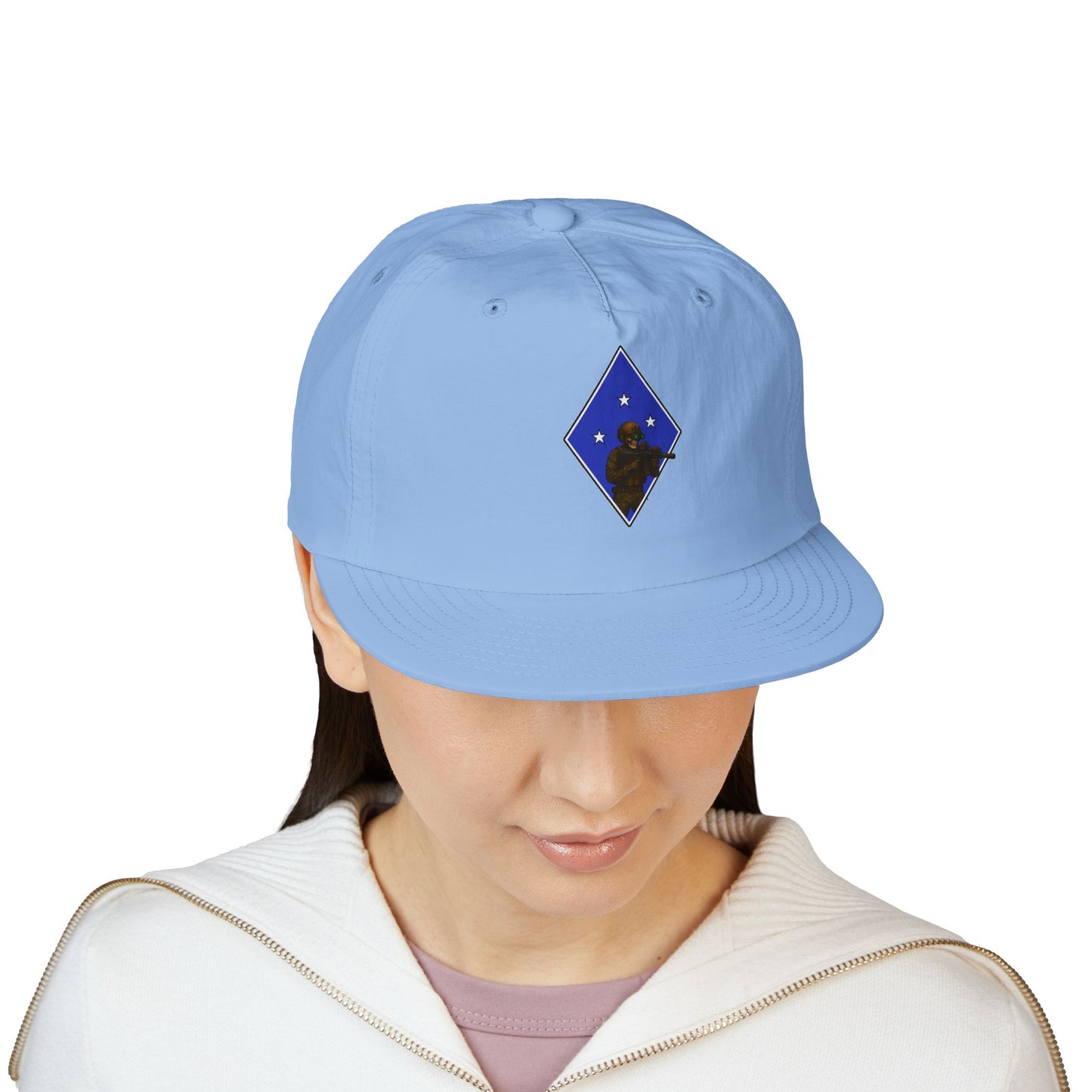 Island Raiders - Tactical skeleton blue diamond - surf hat military unit inspired