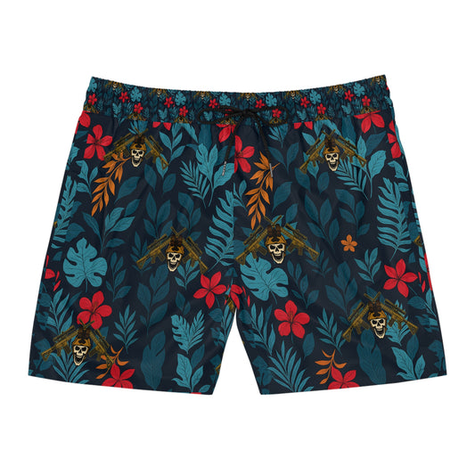 Tropical skull and crossed rifles