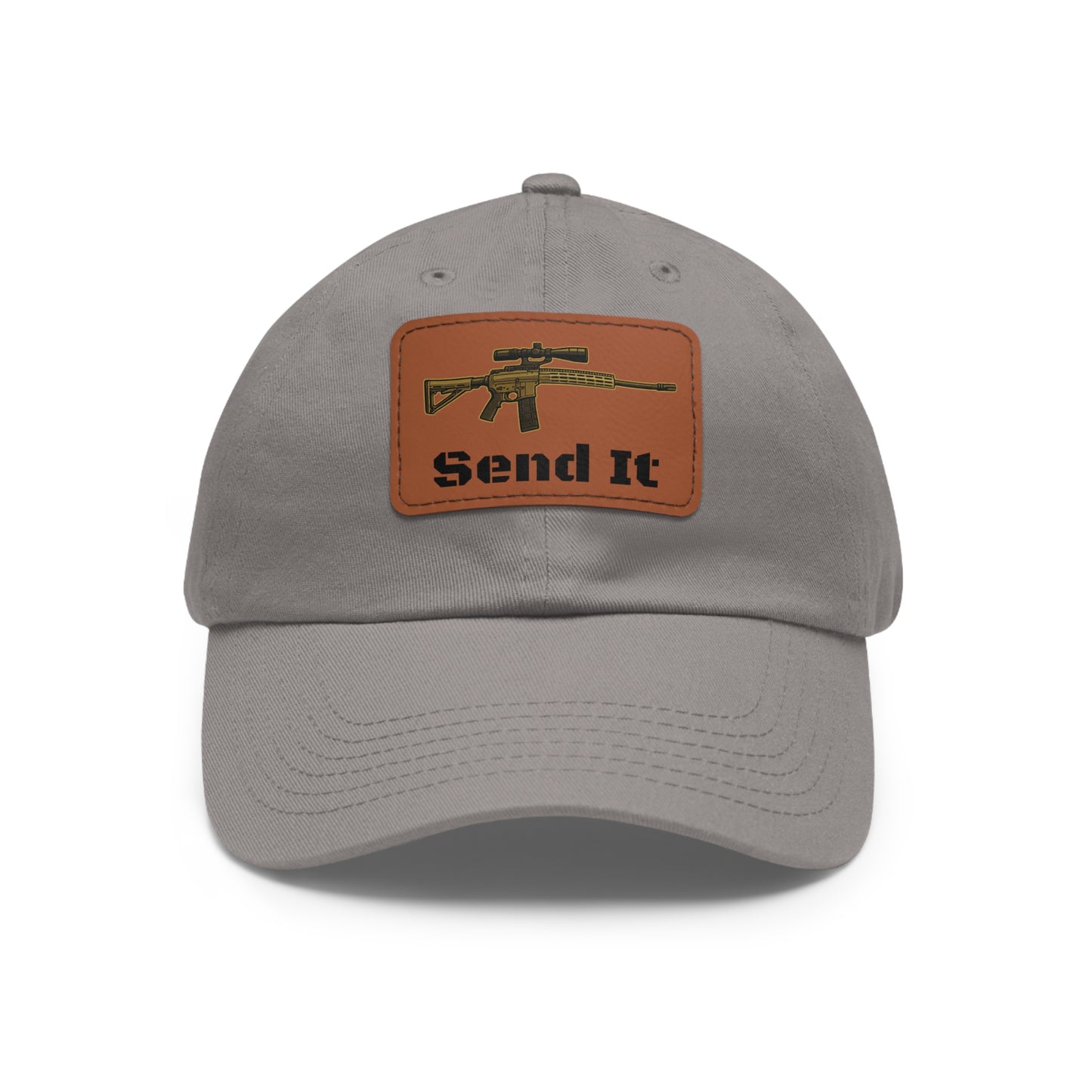 Tactical Dad Hat, Military Cap for Outdoors, Leather Patch, Gift for Dad, Hunting Enthusiast, Adjustable Baseball Hat