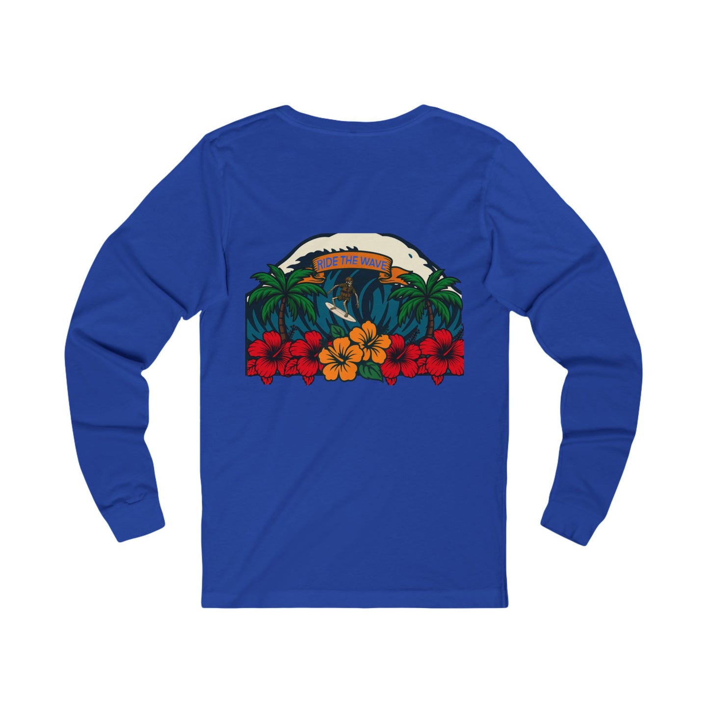 Unisex Long Sleeve Tee - Ride The Wave Design
