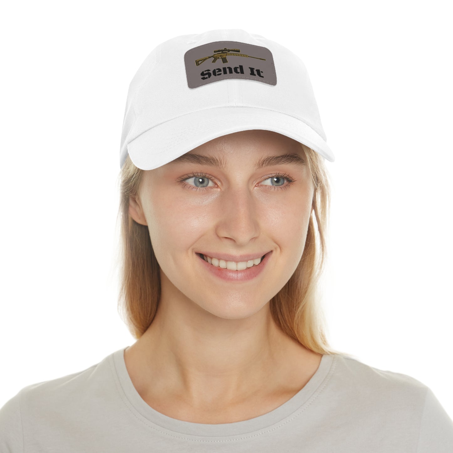 Tactical Dad Hat, Military Cap for Outdoors, Leather Patch, Gift for Dad, Hunting Enthusiast, Adjustable Baseball Hat