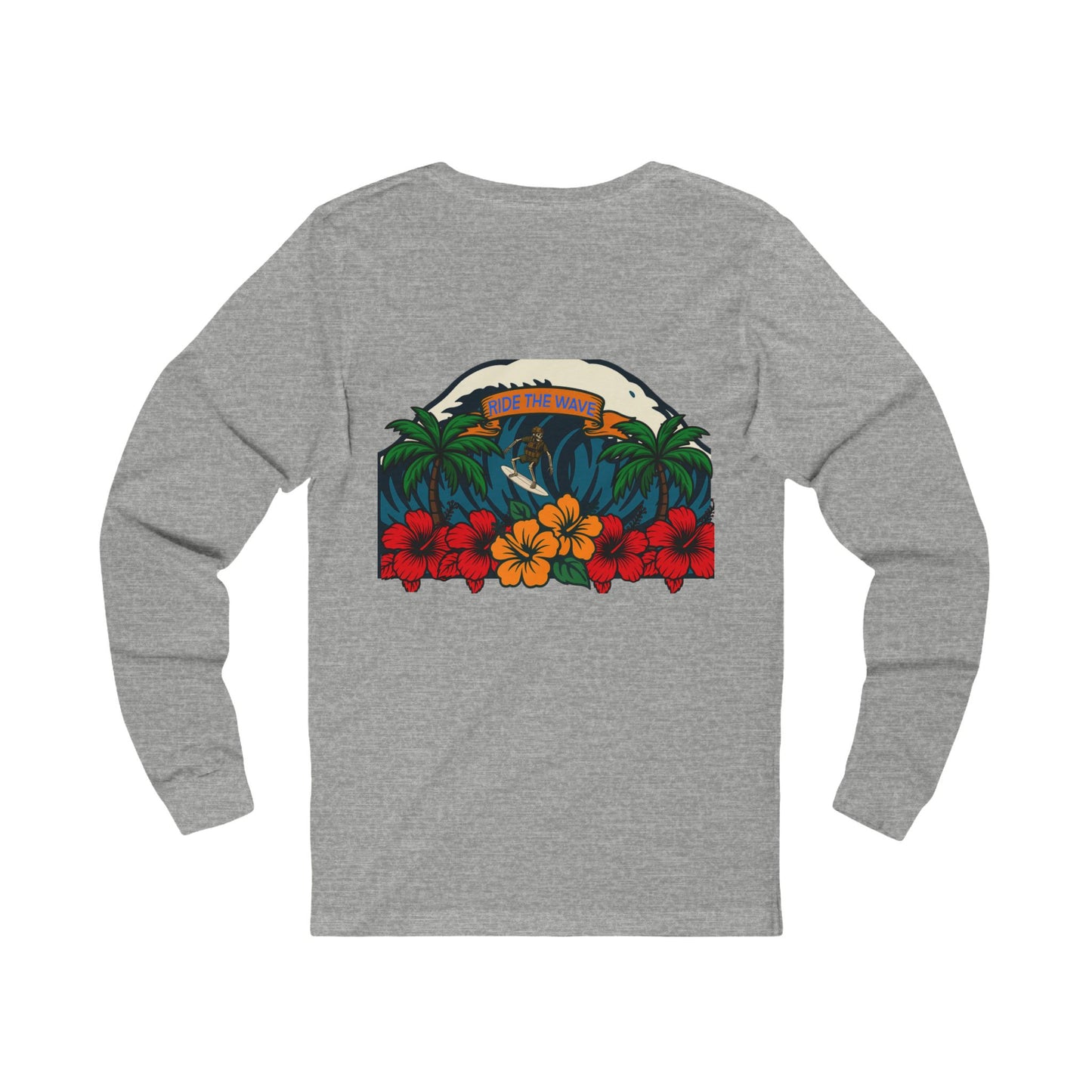 Unisex Long Sleeve Tee - Ride The Wave Design