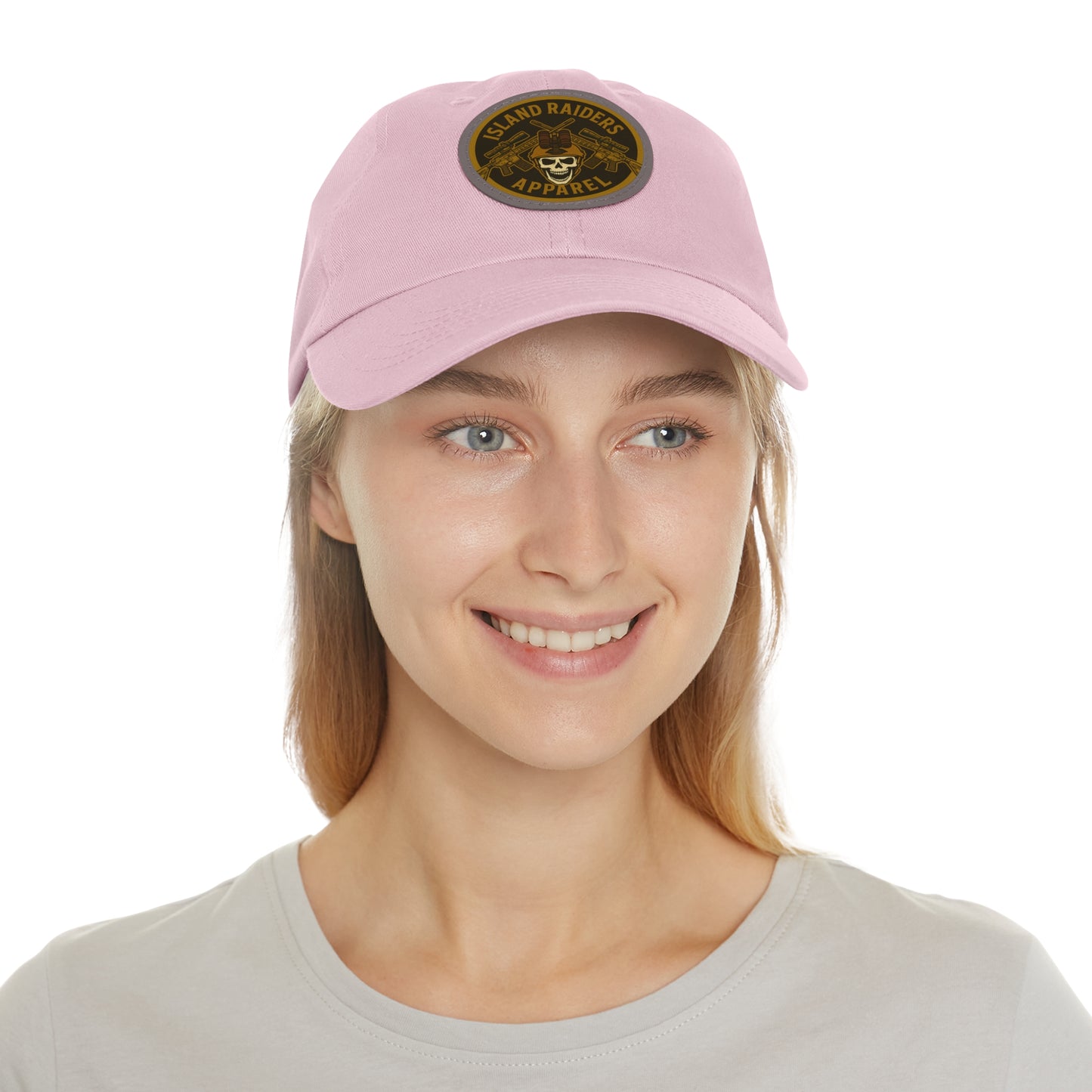 Island Raiders Leather Patch Dad Hat, Casual Cap, Outdoor Hat, Gift for Dads, Summer Accessory, Everyday Wear