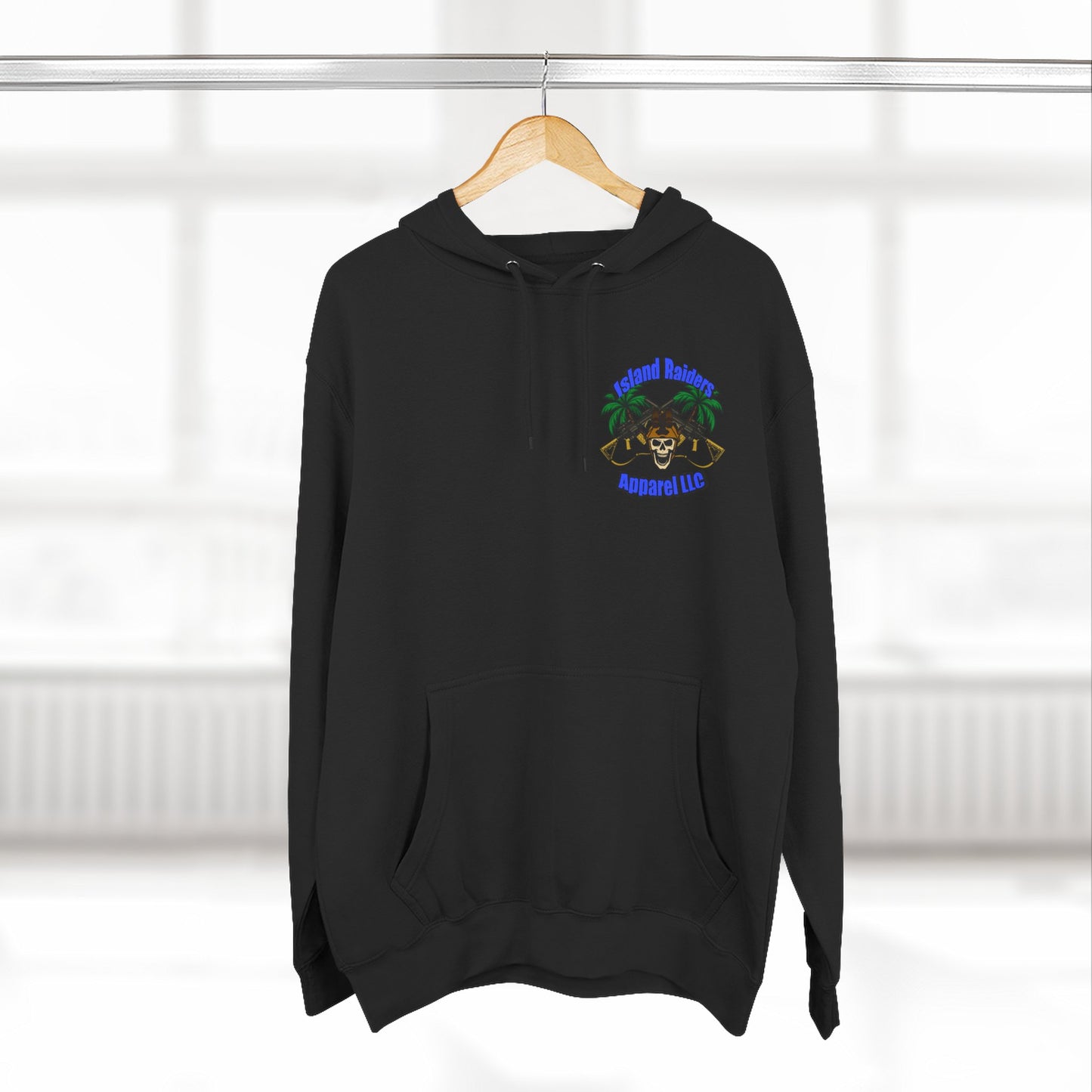 Fleece Hoodie - Tactical Skeleton Blue Diamond Military Inspired