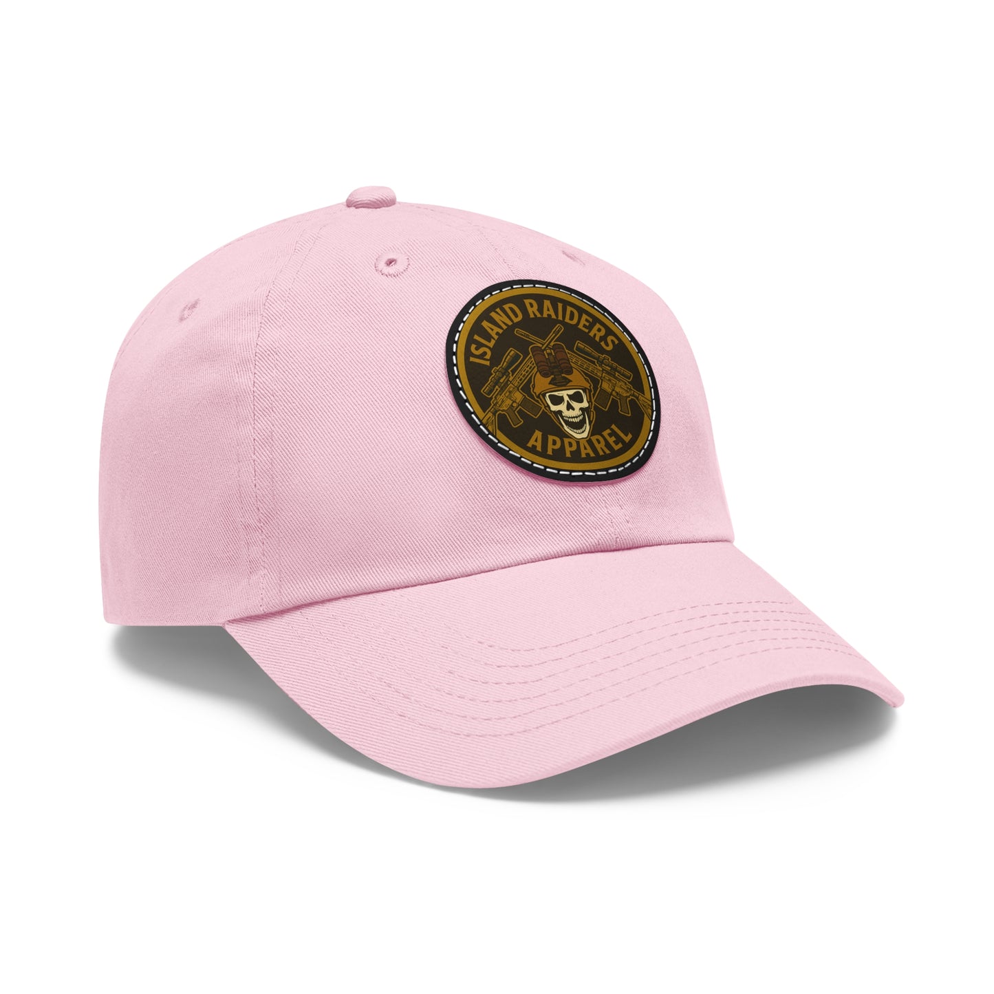 Island Raiders Leather Patch Dad Hat, Casual Cap, Outdoor Hat, Gift for Dads, Summer Accessory, Everyday Wear