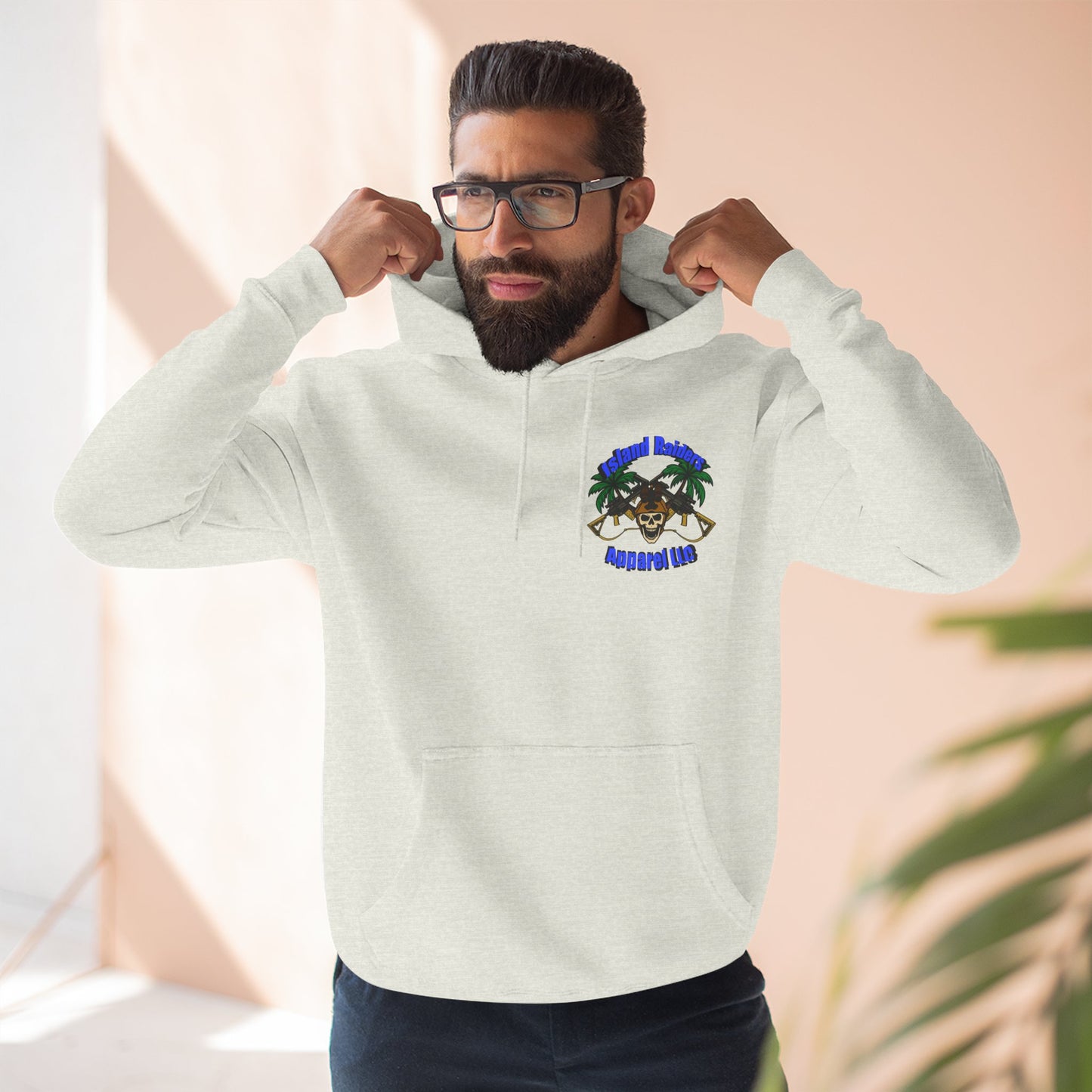 Fleece Hoodie - Tactical Skeleton Blue Diamond Military Inspired
