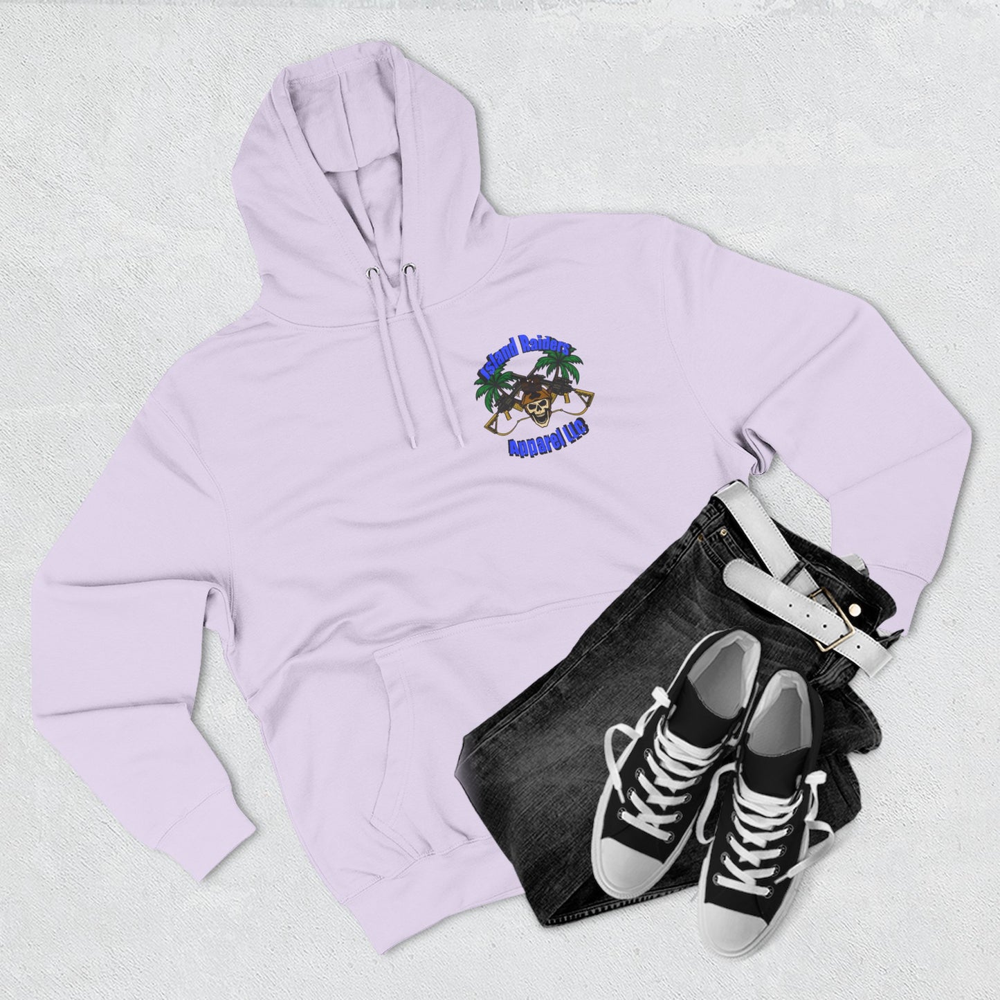Fleece Hoodie - Tactical Skeleton Blue Diamond Military Inspired
