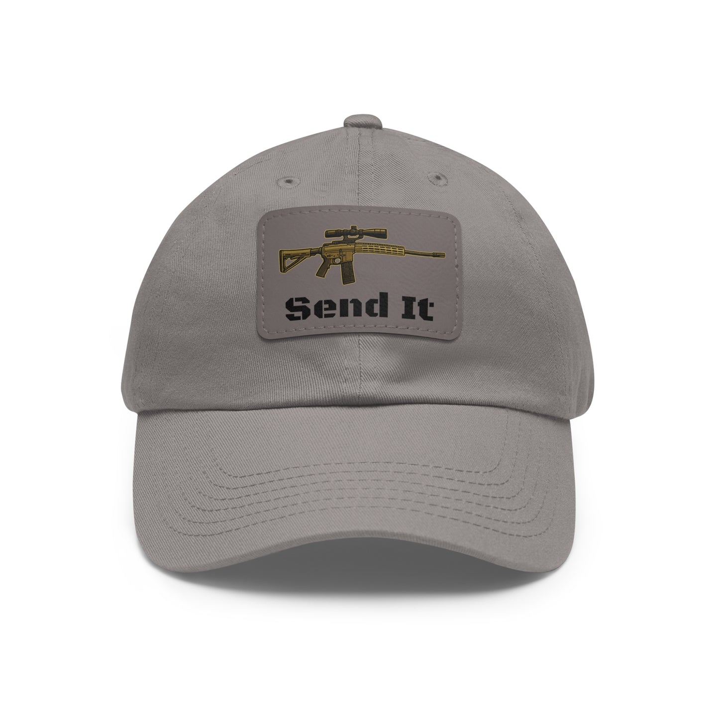 Tactical Dad Hat, Military Cap for Outdoors, Leather Patch, Gift for Dad, Hunting Enthusiast, Adjustable Baseball Hat