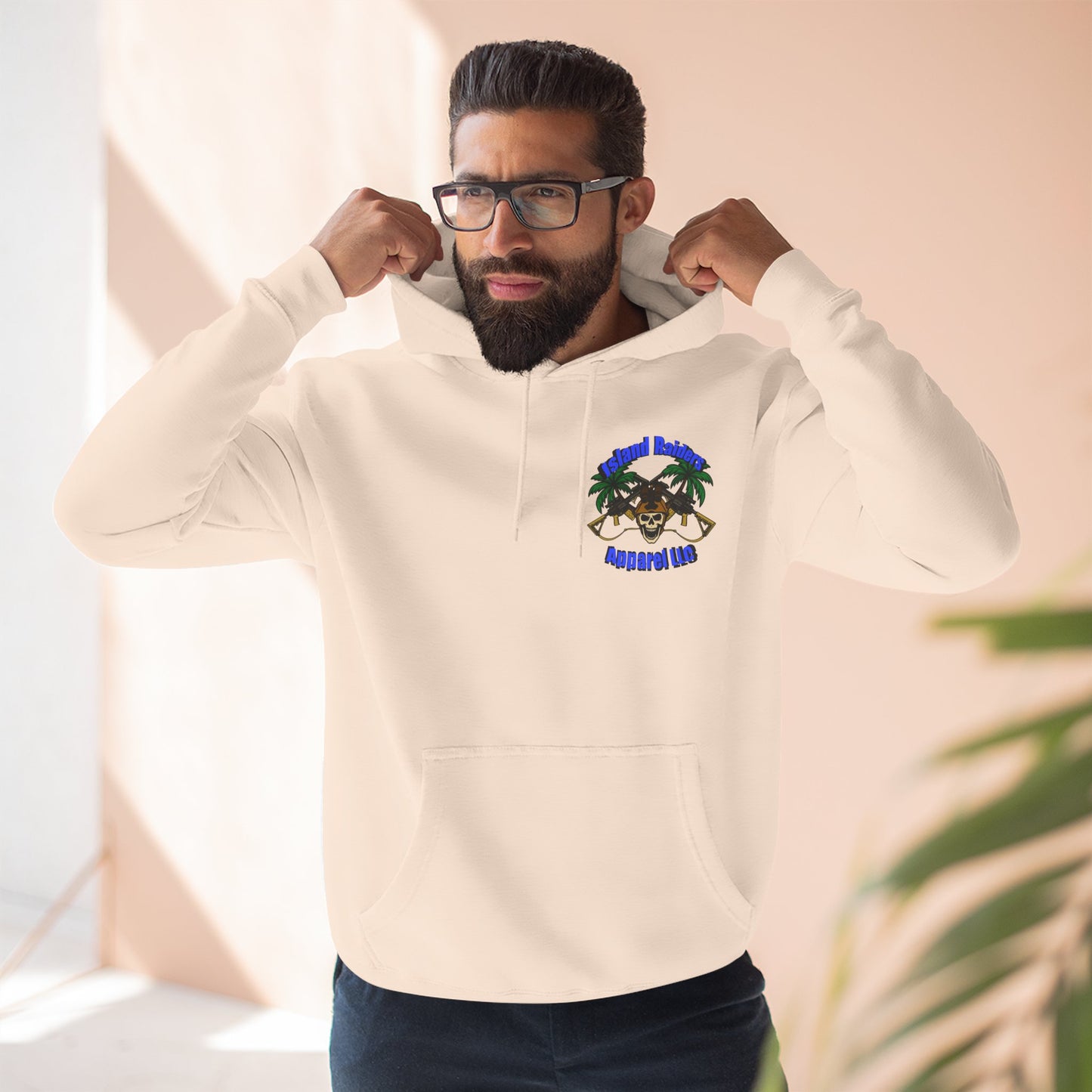 Fleece Hoodie - Tactical Skeleton Blue Diamond Military Inspired