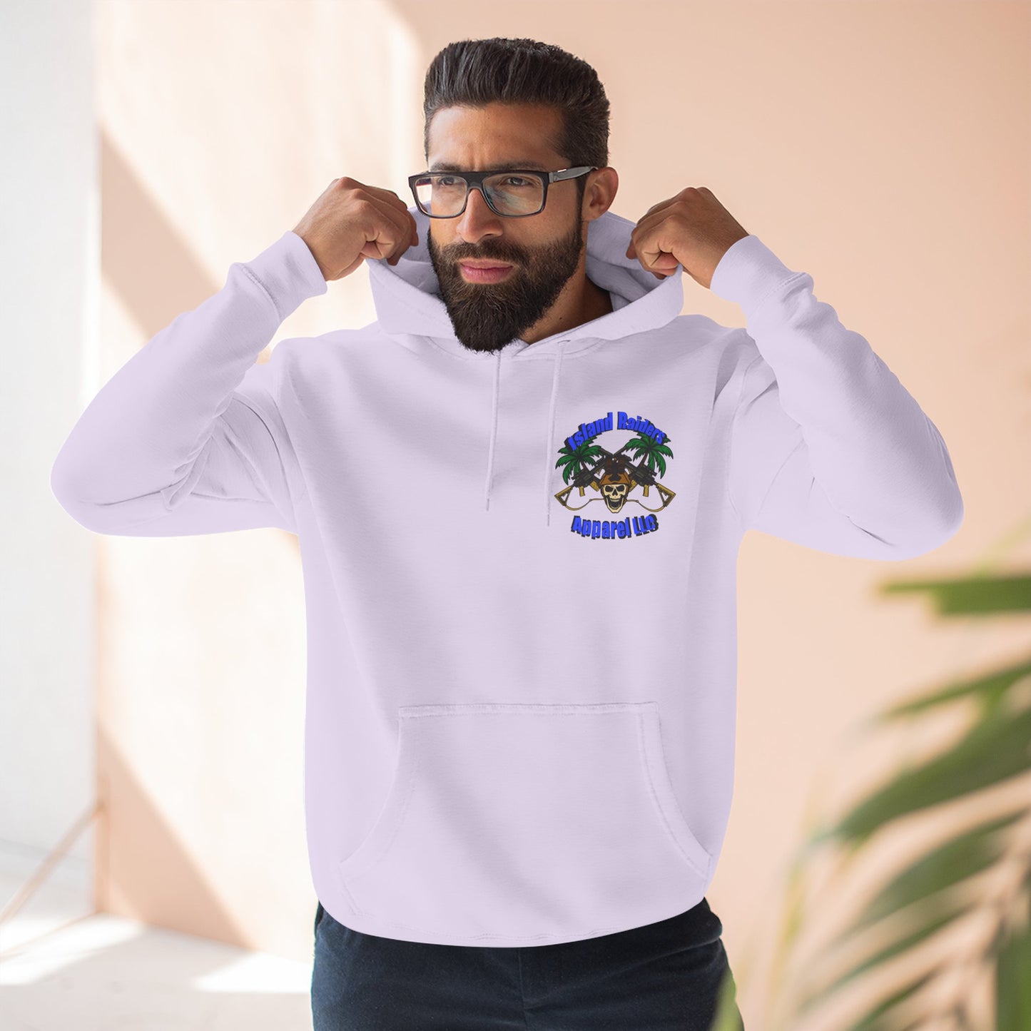 Fleece Hoodie - Tactical Skeleton Blue Diamond Military Inspired