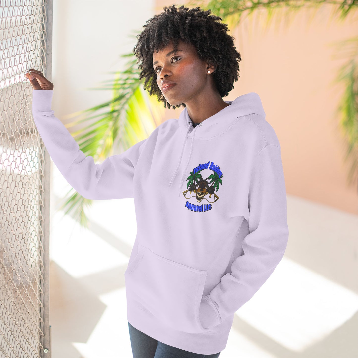 Fleece Hoodie - Tactical Skeleton Blue Diamond Military Inspired