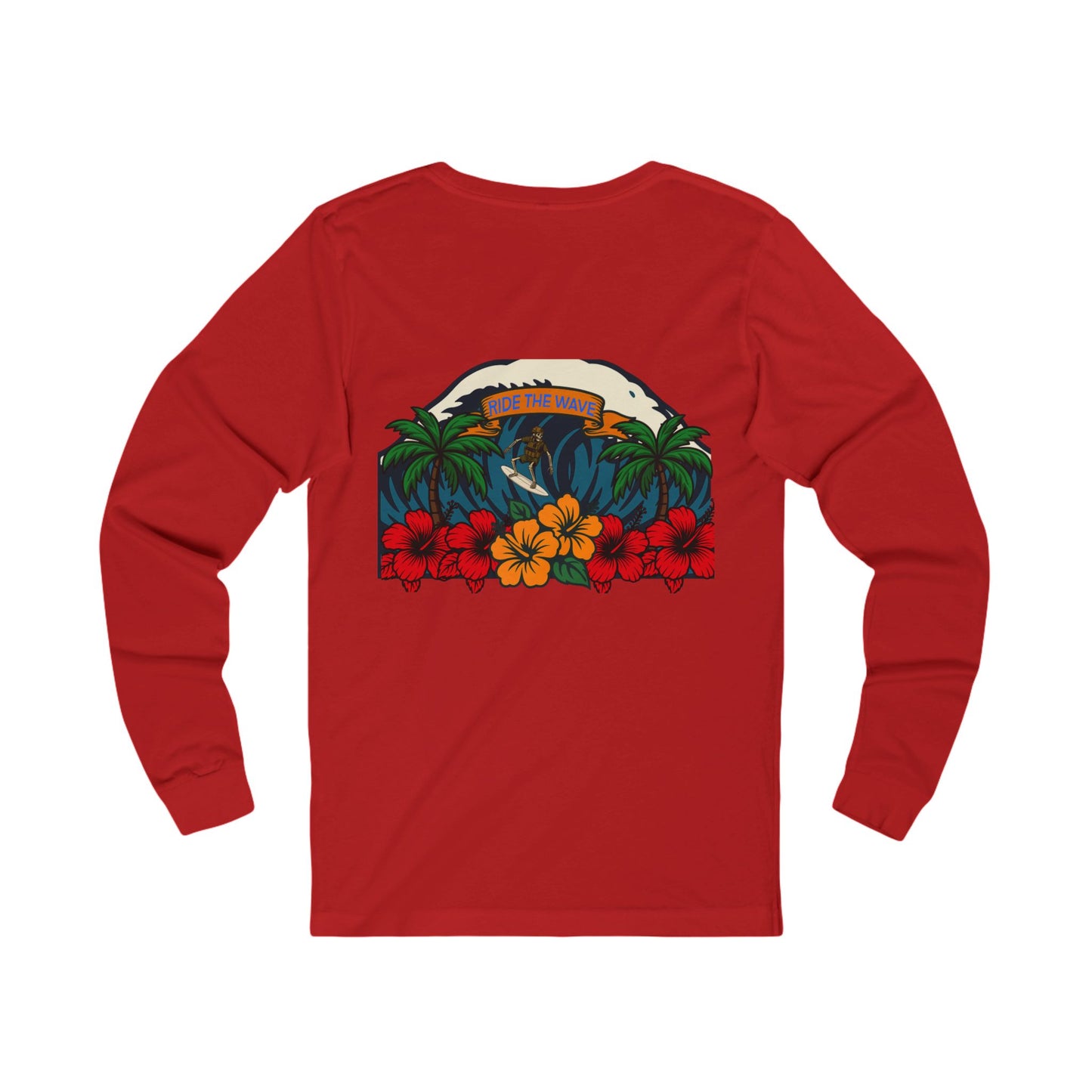 Unisex Long Sleeve Tee - Ride The Wave Design