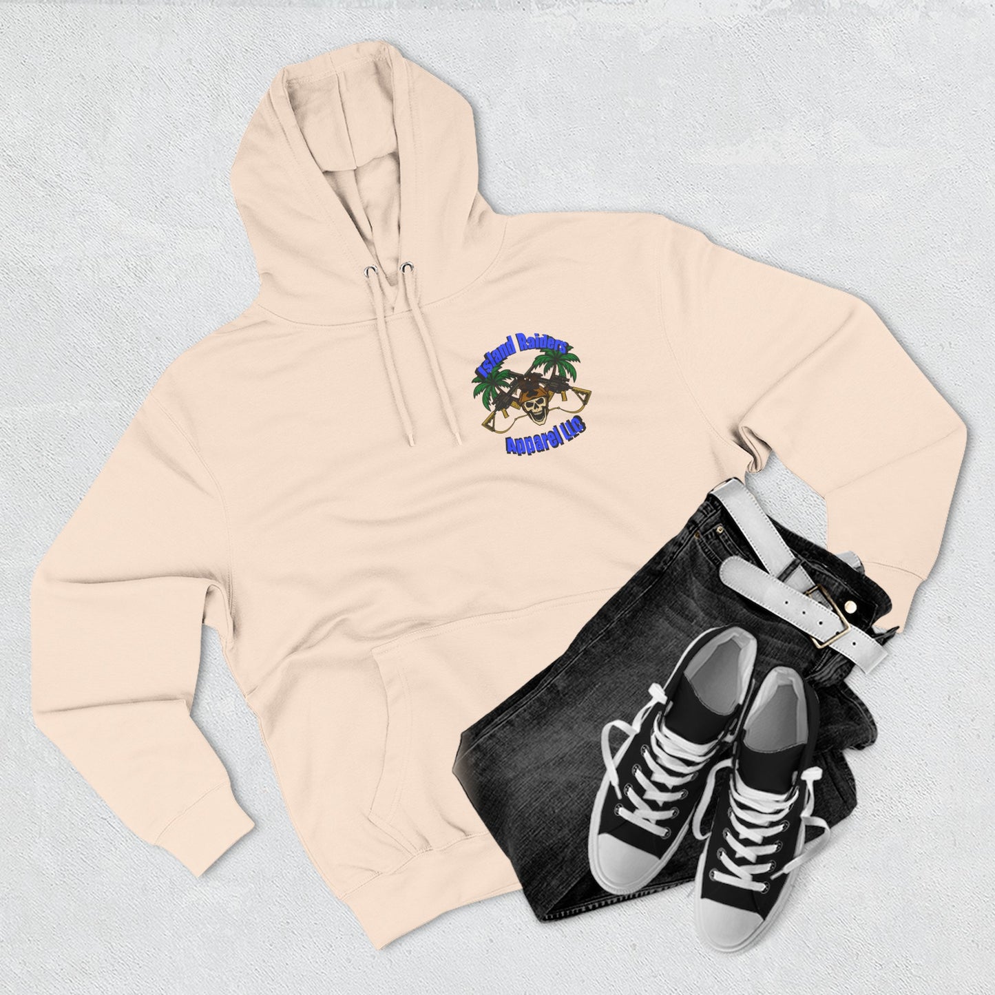Fleece Hoodie - Tactical Skeleton Blue Diamond Military Inspired