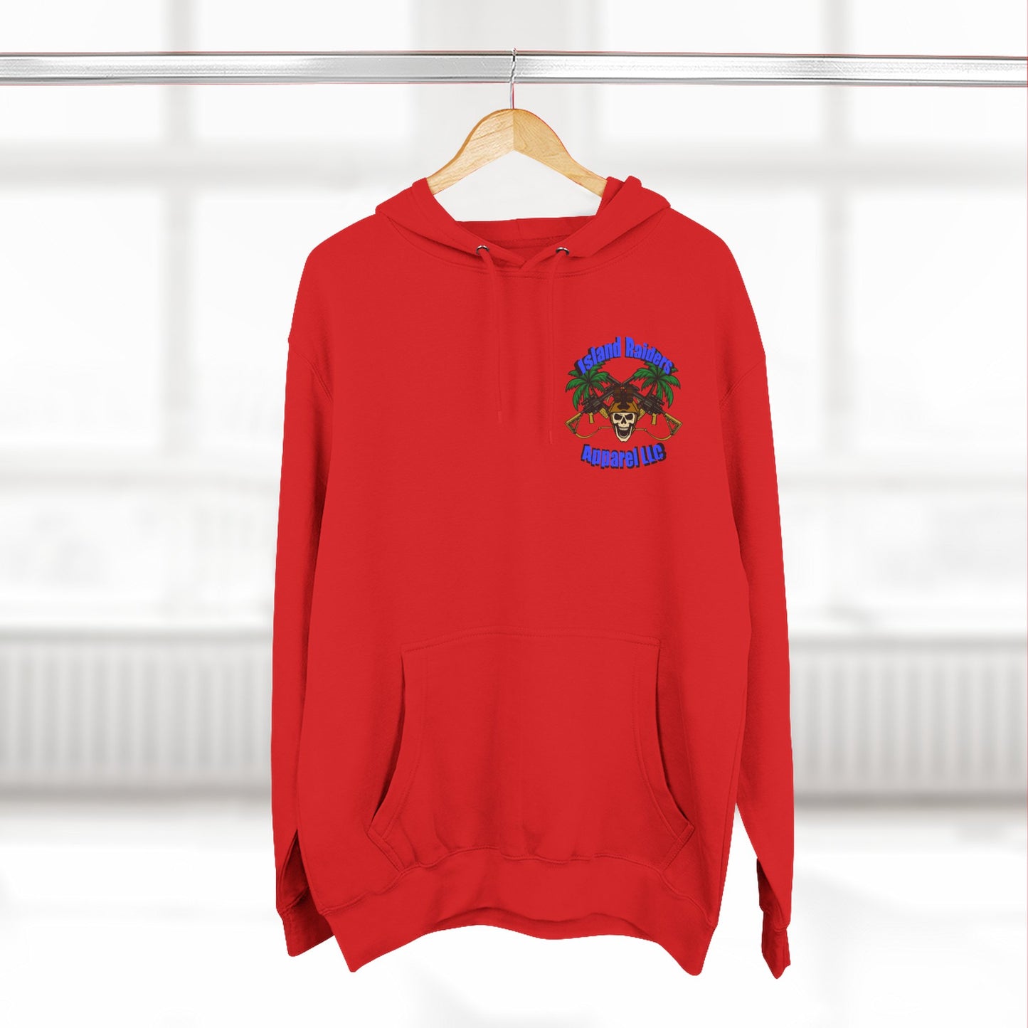 Fleece Hoodie - Tactical Skeleton Blue Diamond Military Inspired