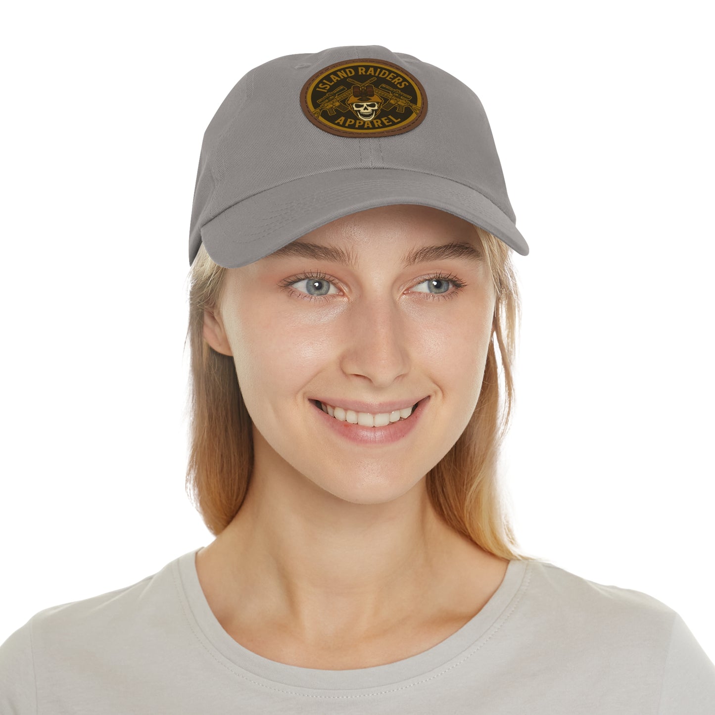 Island Raiders Leather Patch Dad Hat, Casual Cap, Outdoor Hat, Gift for Dads, Summer Accessory, Everyday Wear