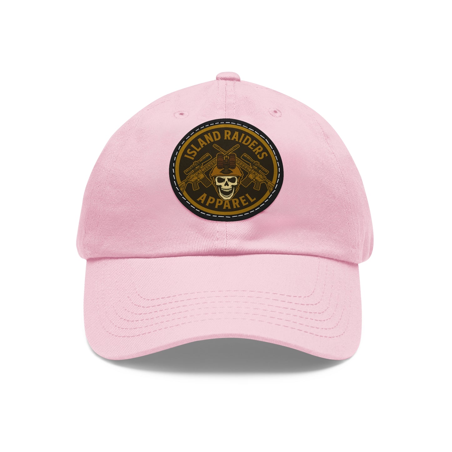 Island Raiders Leather Patch Dad Hat, Casual Cap, Outdoor Hat, Gift for Dads, Summer Accessory, Everyday Wear
