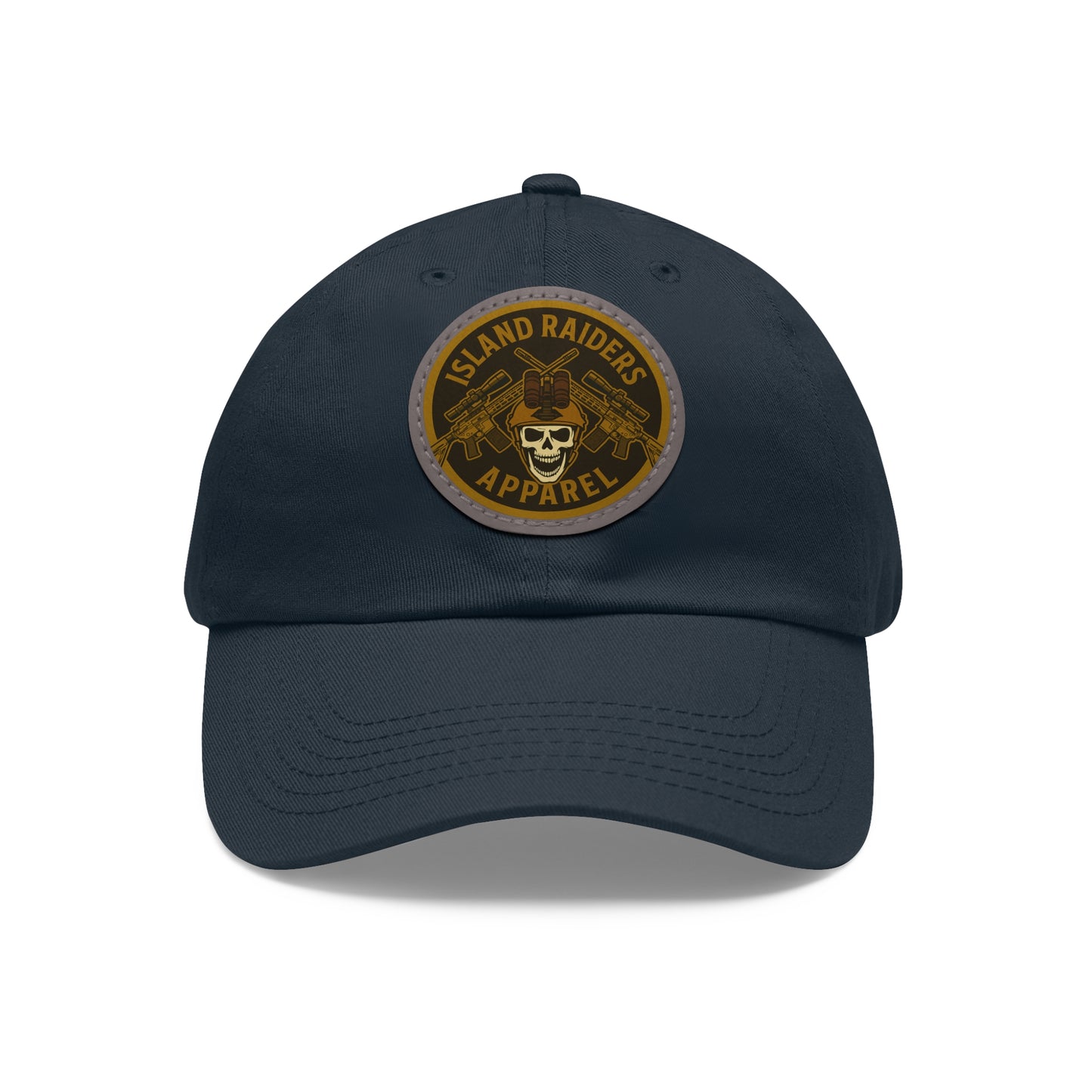 Island Raiders Leather Patch Dad Hat, Casual Cap, Outdoor Hat, Gift for Dads, Summer Accessory, Everyday Wear