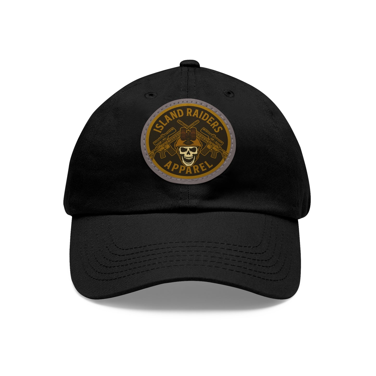 Island Raiders Leather Patch Dad Hat, Casual Cap, Outdoor Hat, Gift for Dads, Summer Accessory, Everyday Wear