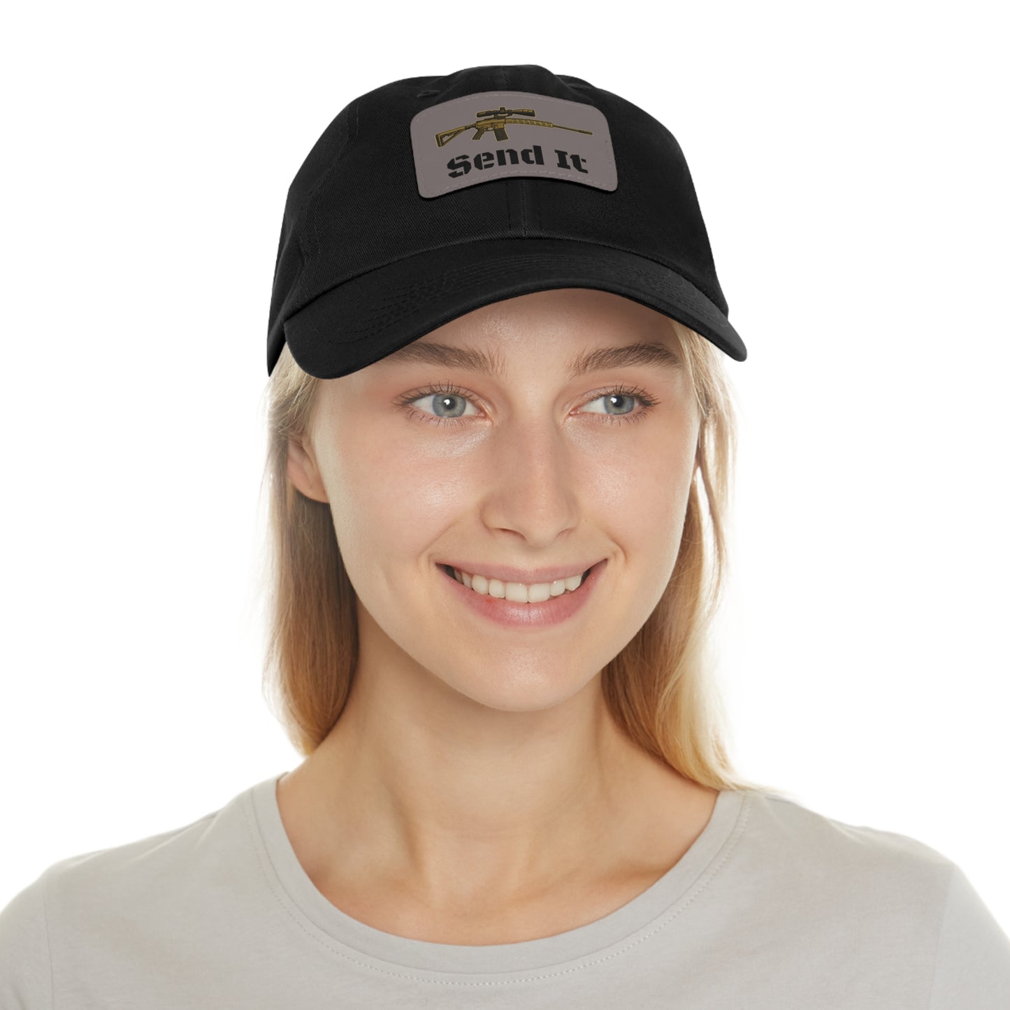 Tactical Dad Hat, Military Cap for Outdoors, Leather Patch, Gift for Dad, Hunting Enthusiast, Adjustable Baseball Hat