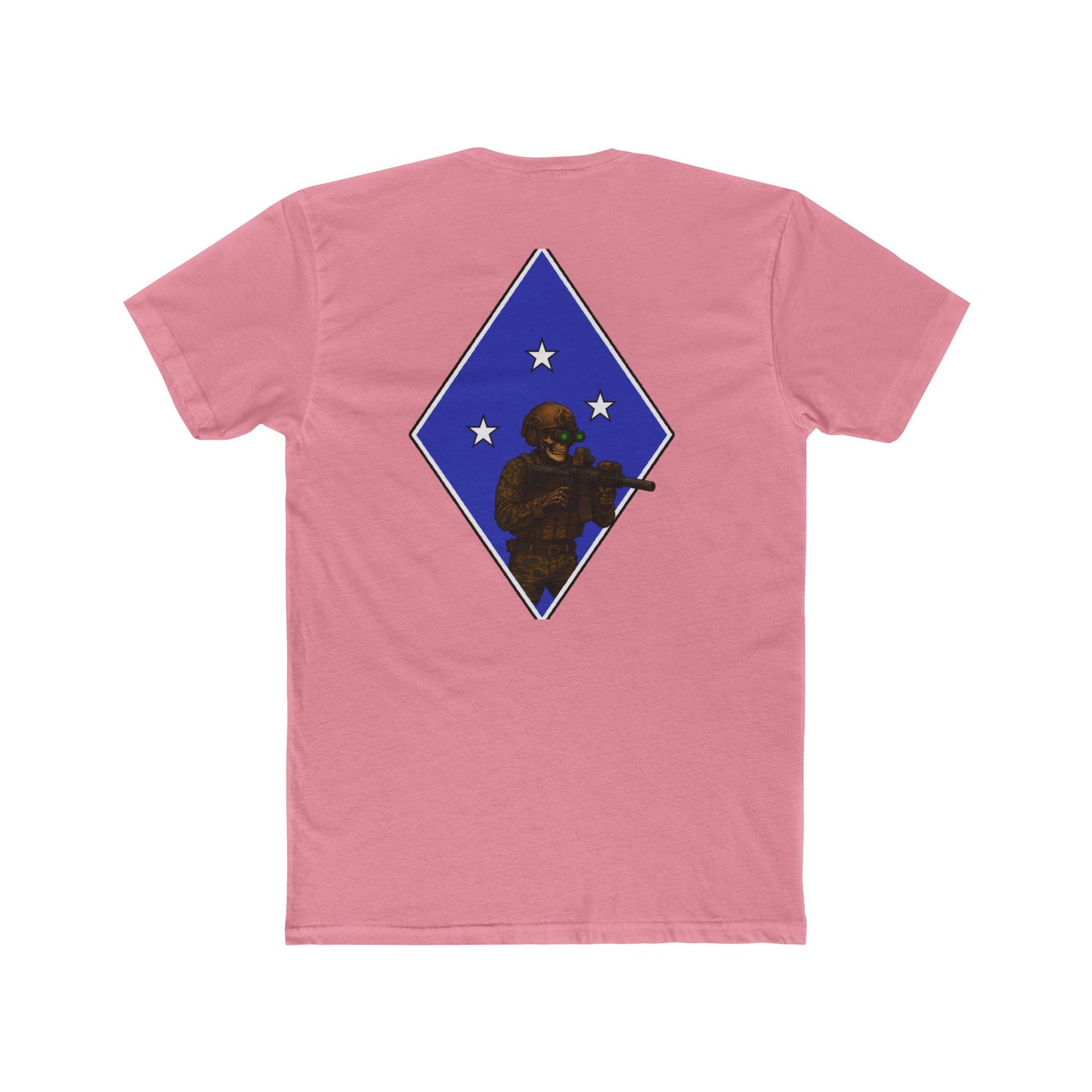 Crew Tee Tactical Skeleton Blue Diamond Military Inspired Unisex Cotton