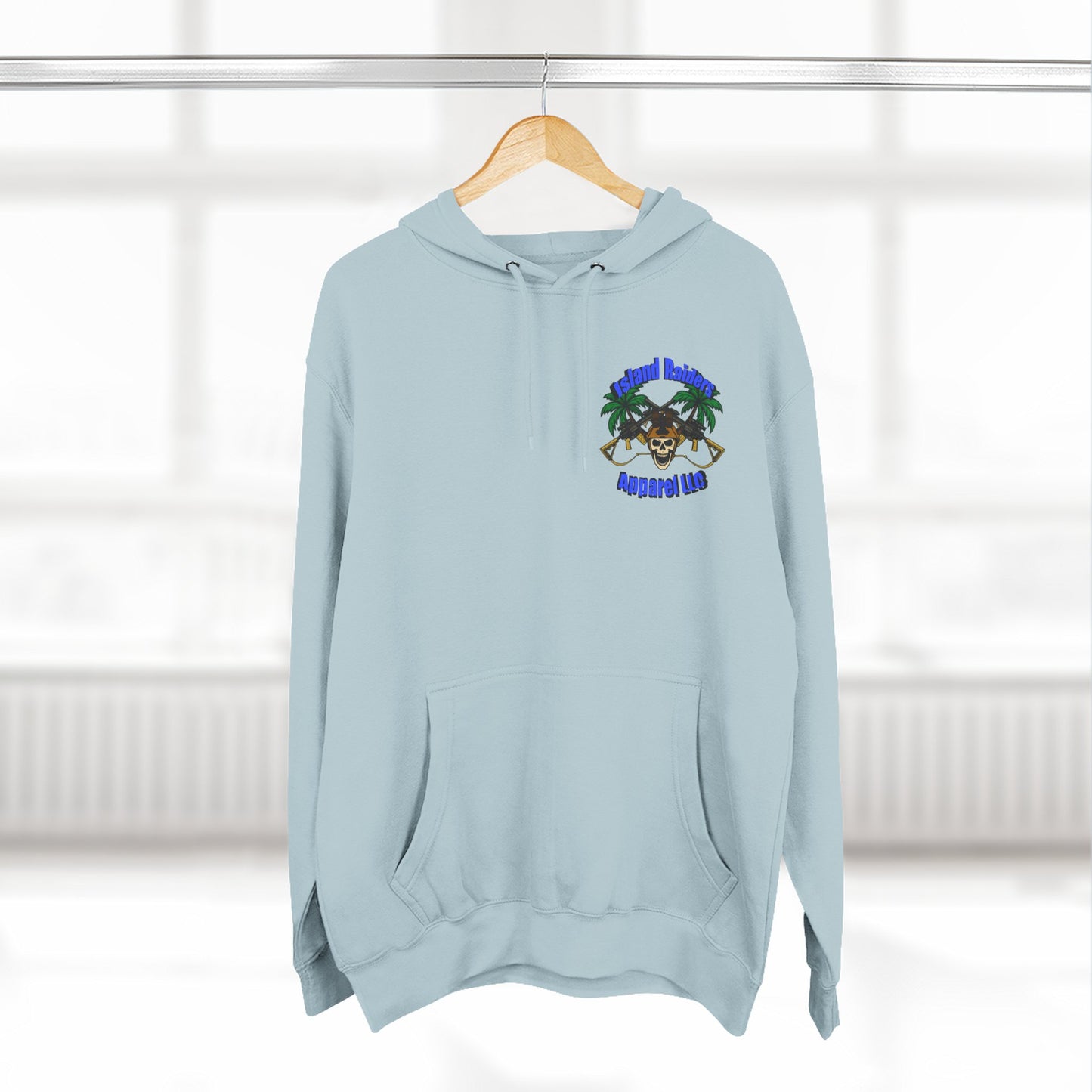 Fleece Hoodie - Tactical Skeleton Blue Diamond Military Inspired