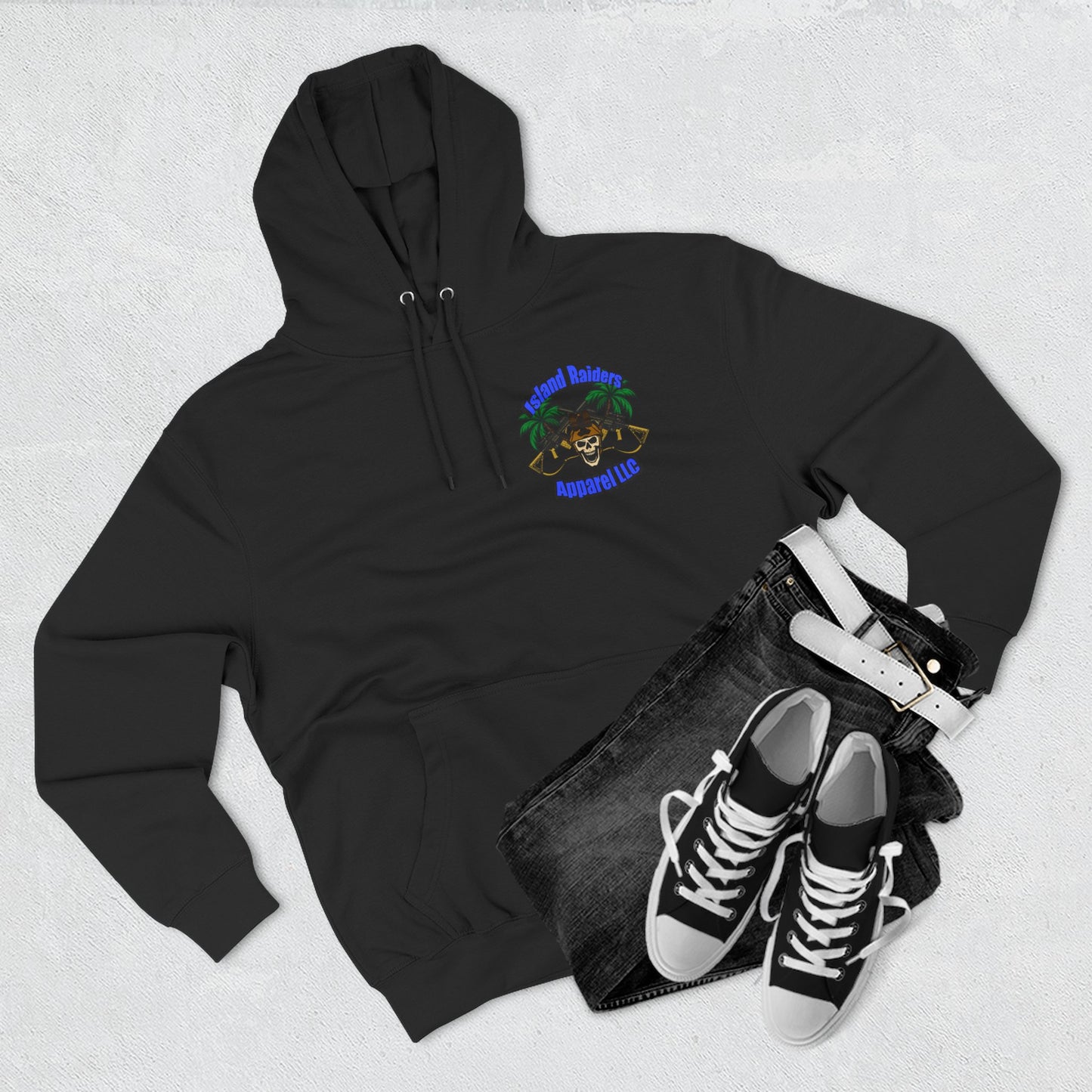 Fleece Hoodie - Tactical Skeleton Blue Diamond Military Inspired