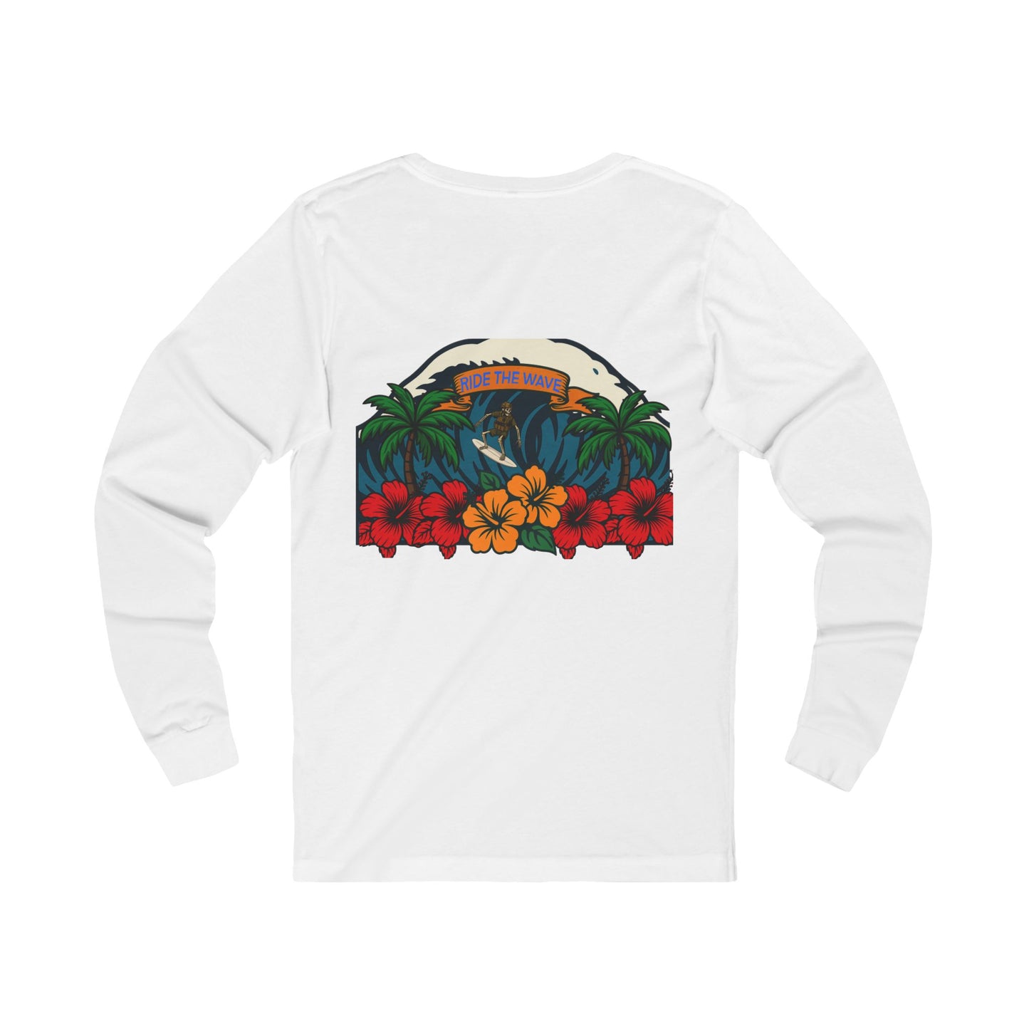 Unisex Long Sleeve Tee - Ride The Wave Design