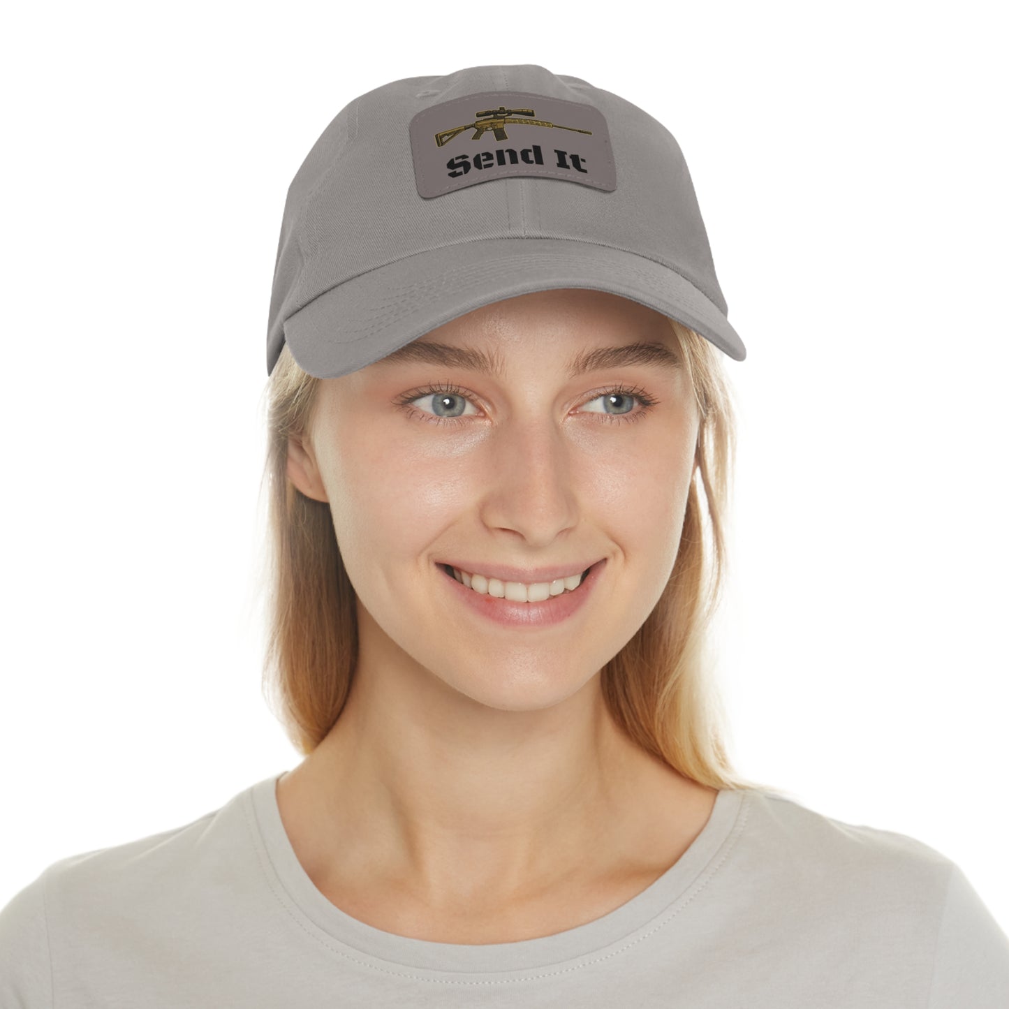 Tactical Dad Hat, Military Cap for Outdoors, Leather Patch, Gift for Dad, Hunting Enthusiast, Adjustable Baseball Hat