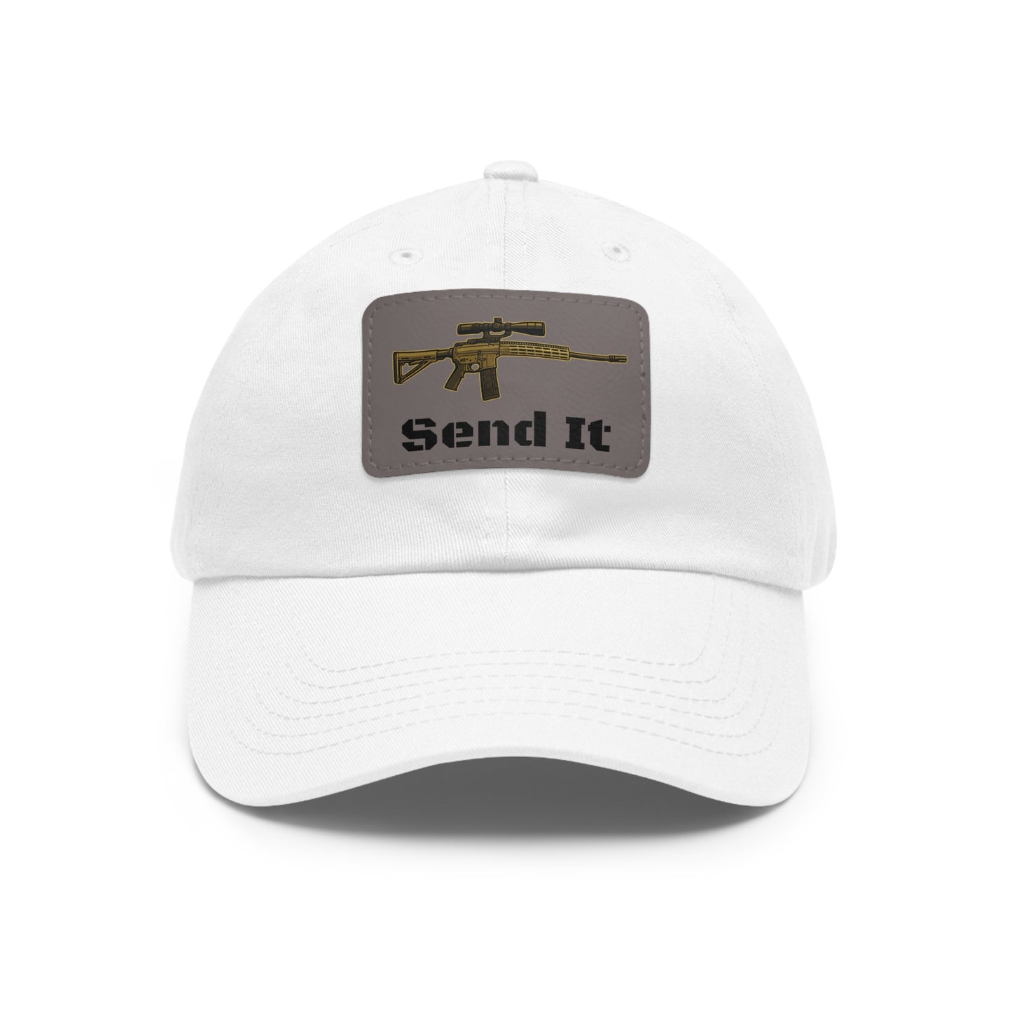Tactical Dad Hat, Military Cap for Outdoors, Leather Patch, Gift for Dad, Hunting Enthusiast, Adjustable Baseball Hat