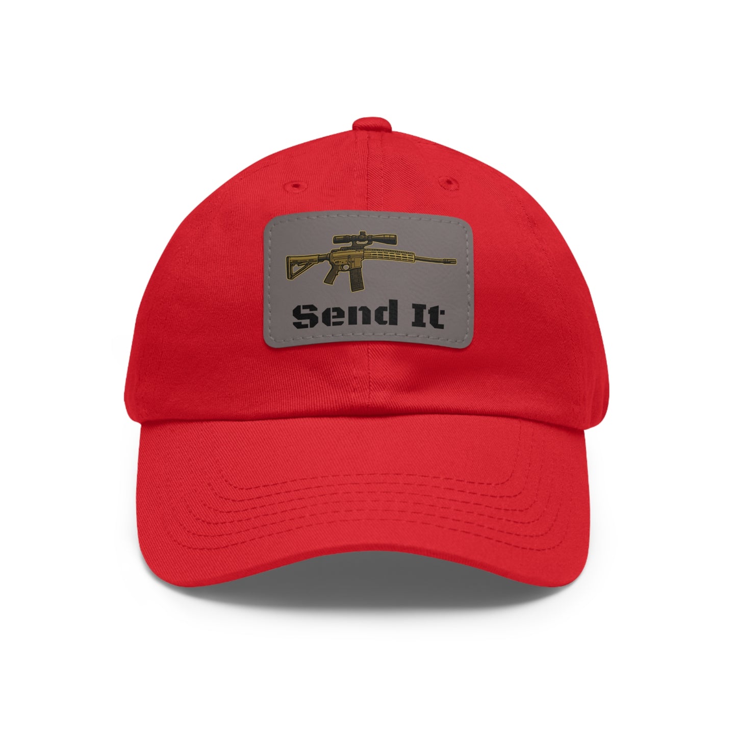 Tactical Dad Hat, Military Cap for Outdoors, Leather Patch, Gift for Dad, Hunting Enthusiast, Adjustable Baseball Hat