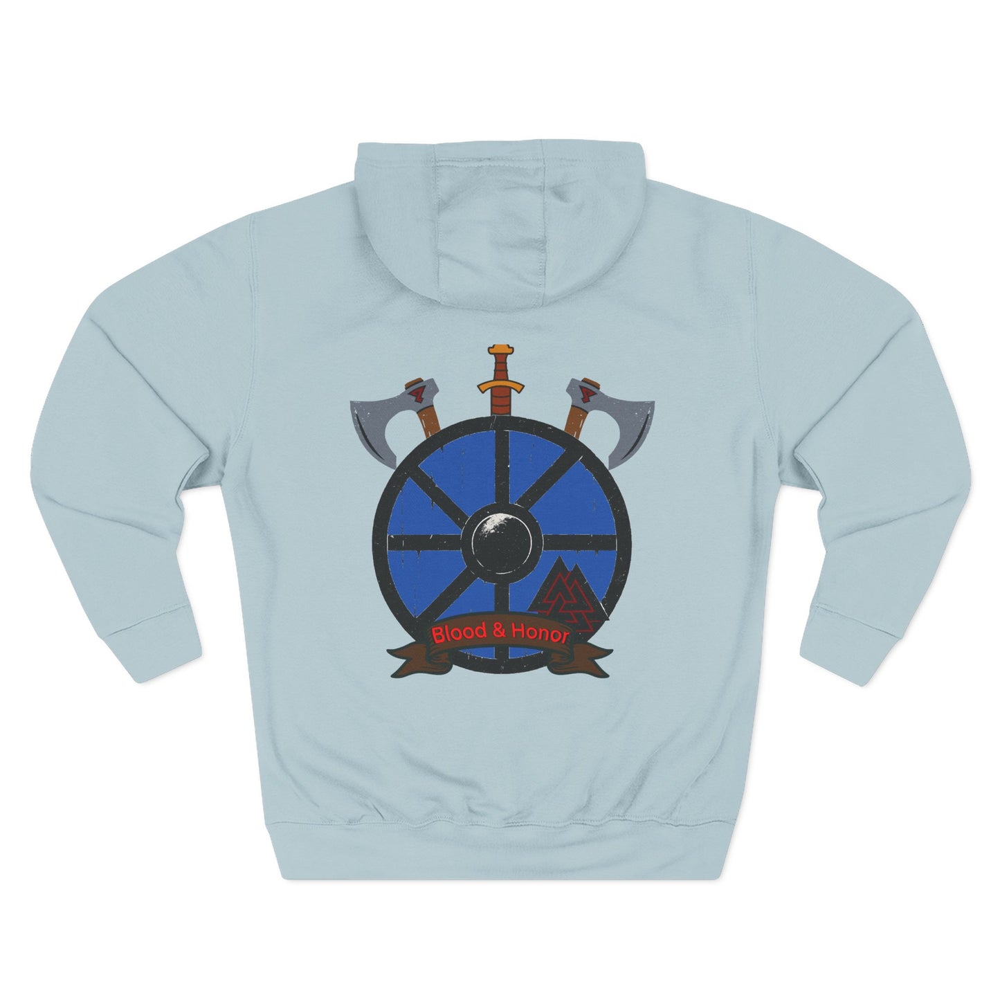 Fleece Hoodie - 'Blood and Honor' Viking Design