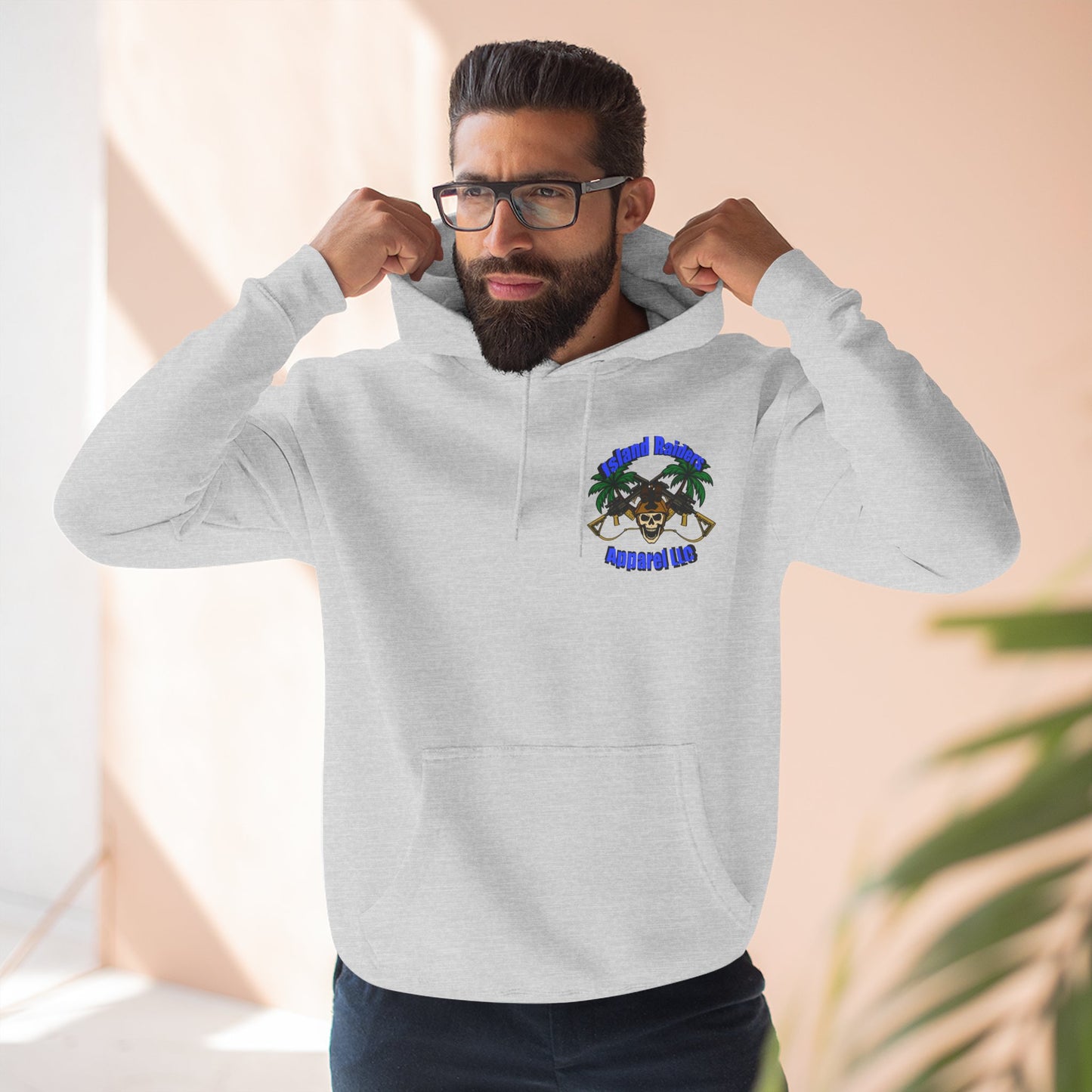 Fleece Hoodie - Tactical Skeleton Blue Diamond Military Inspired