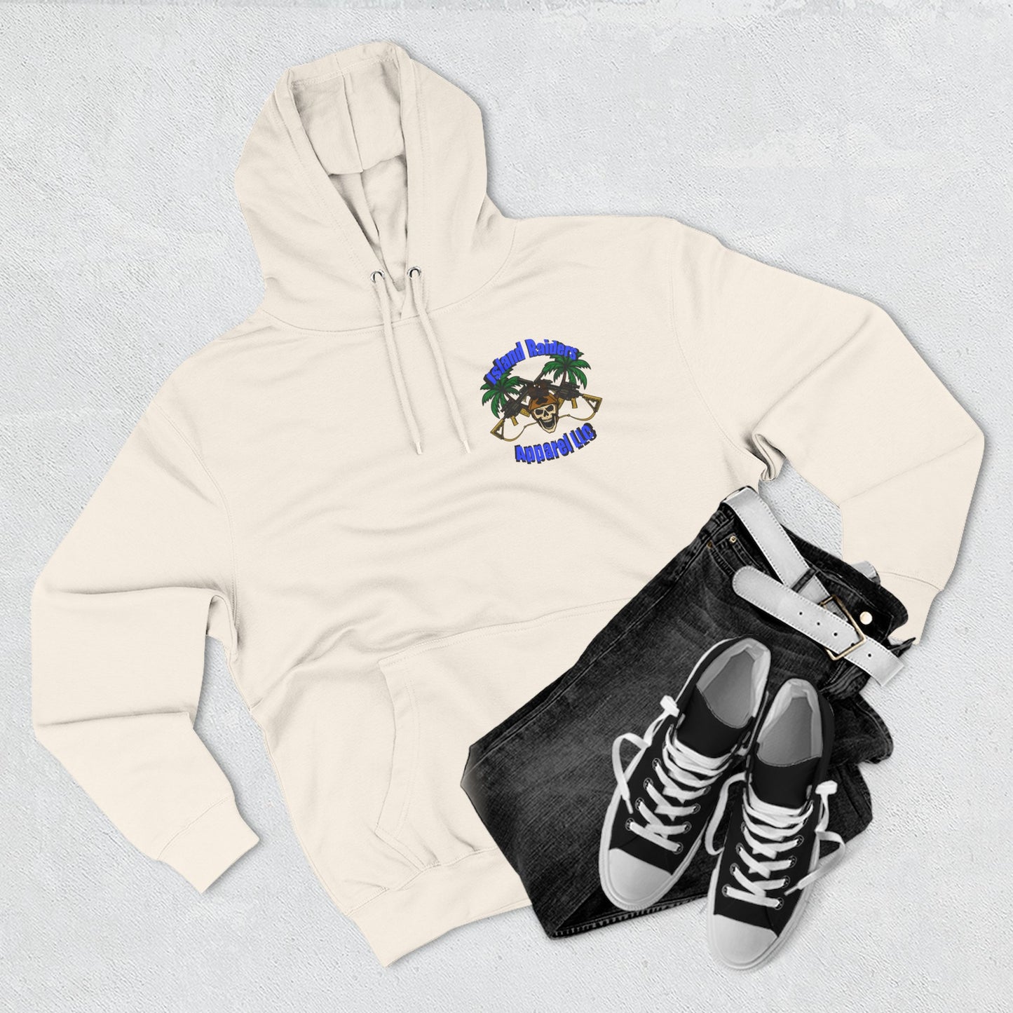 Fleece Hoodie - Tactical Skeleton Blue Diamond Military Inspired