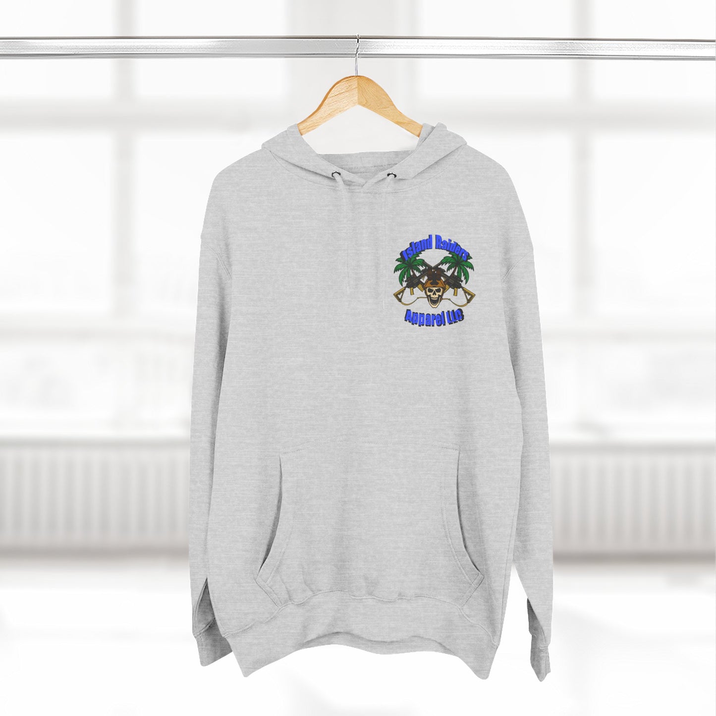 Fleece Hoodie - Tactical Skeleton Blue Diamond Military Inspired