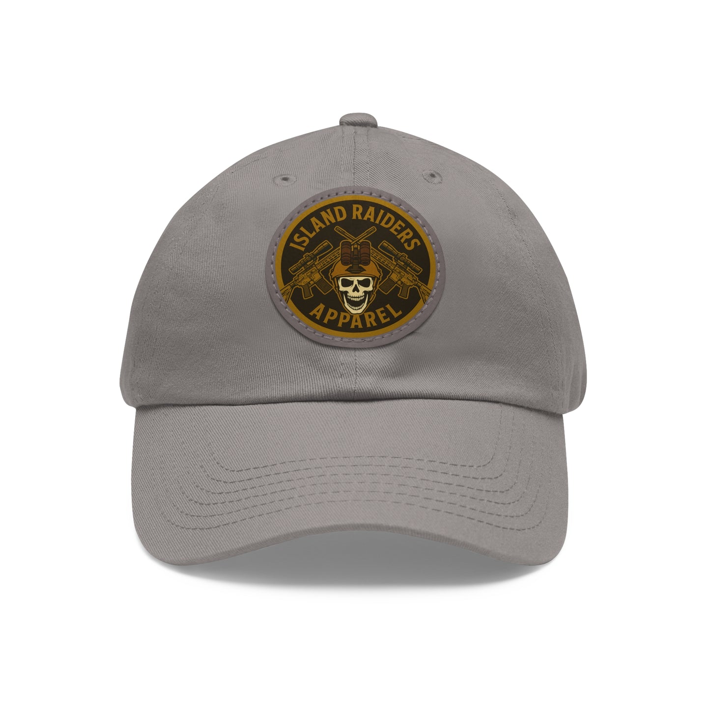 Island Raiders Leather Patch Dad Hat, Casual Cap, Outdoor Hat, Gift for Dads, Summer Accessory, Everyday Wear
