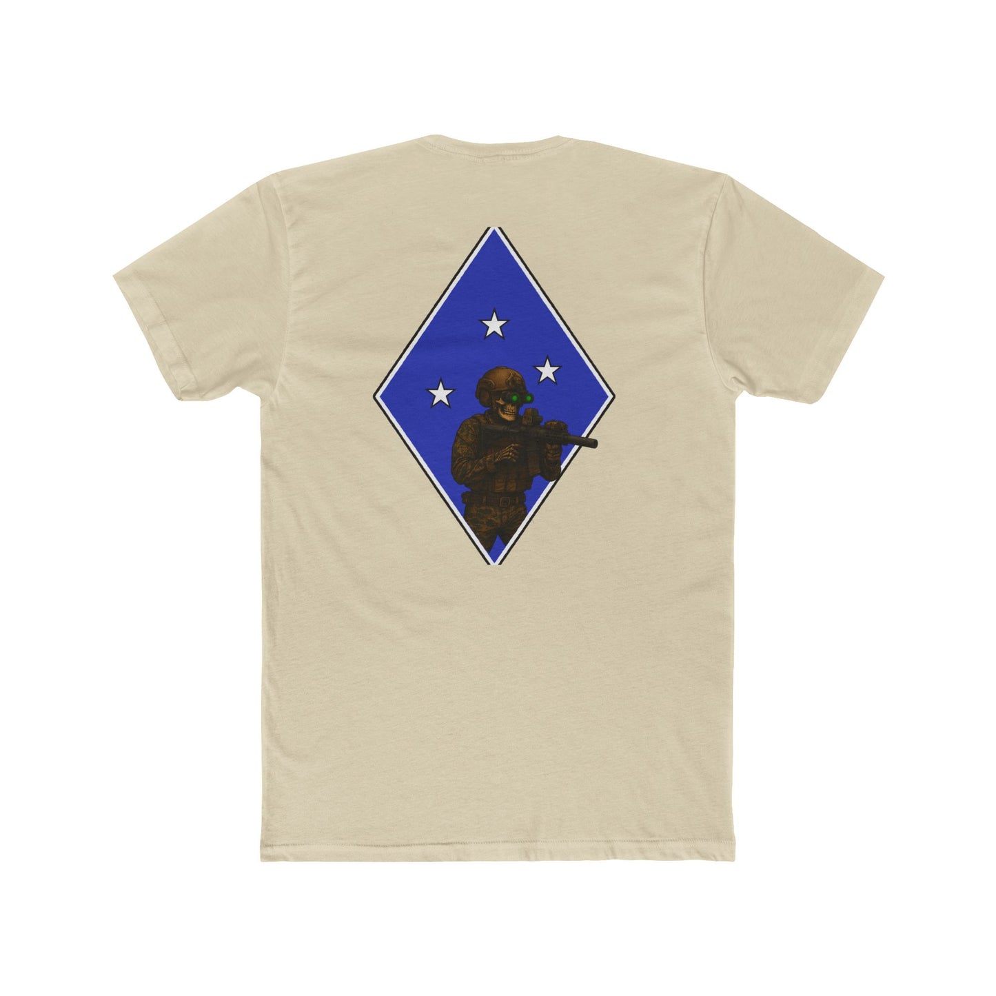Crew Tee Tactical Skeleton Blue Diamond Military Inspired Unisex Cotton