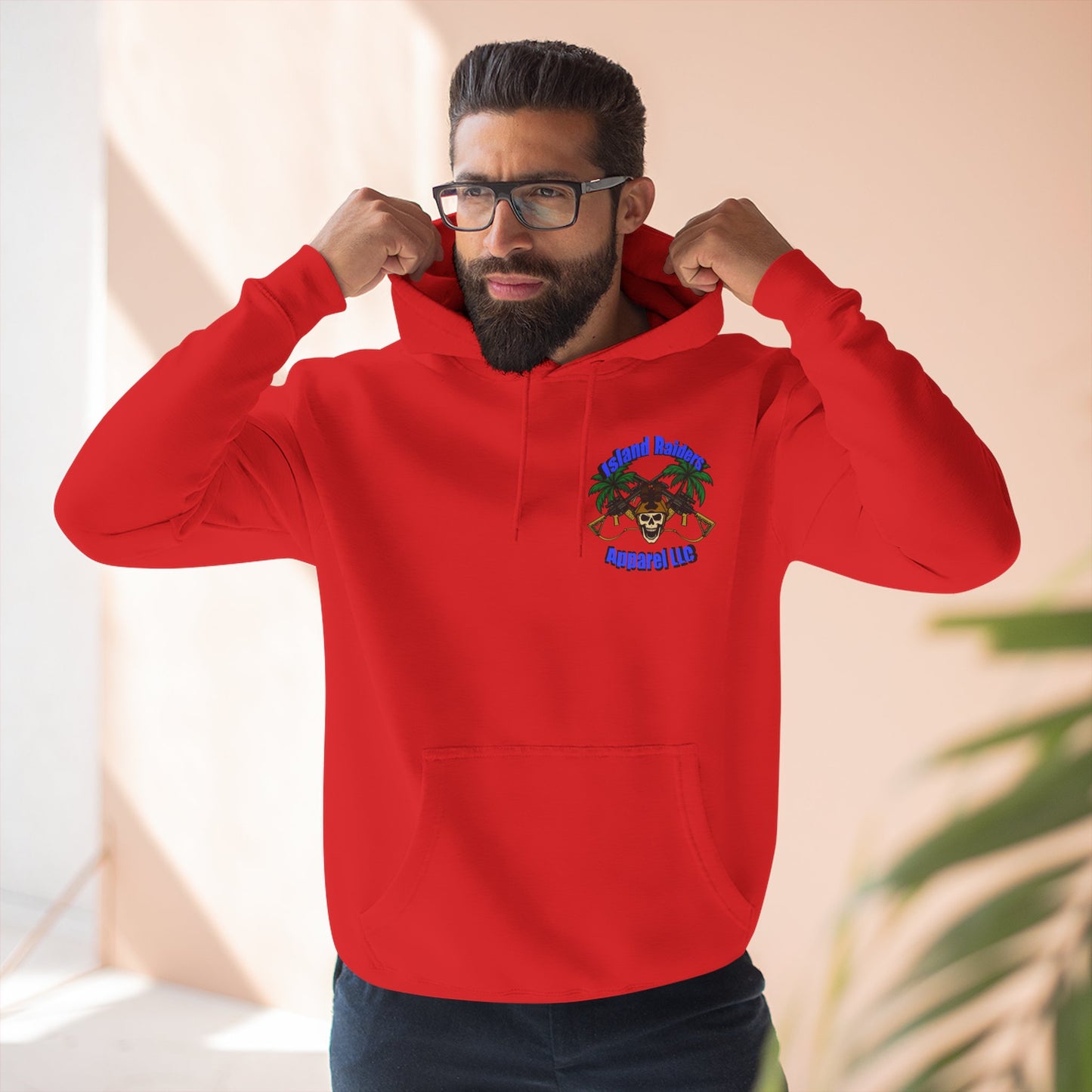 Fleece Hoodie - Tactical Skeleton Blue Diamond Military Inspired