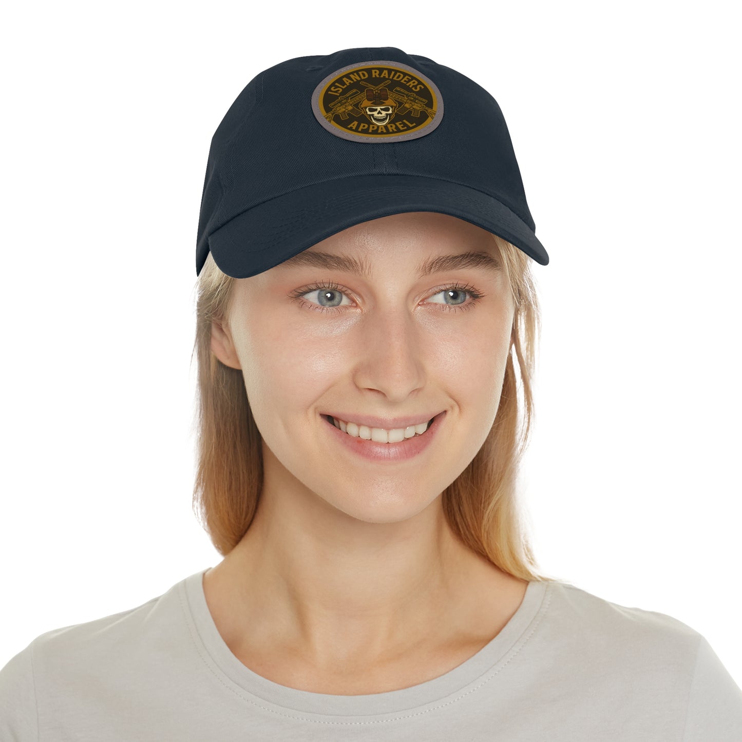 Island Raiders Leather Patch Dad Hat, Casual Cap, Outdoor Hat, Gift for Dads, Summer Accessory, Everyday Wear