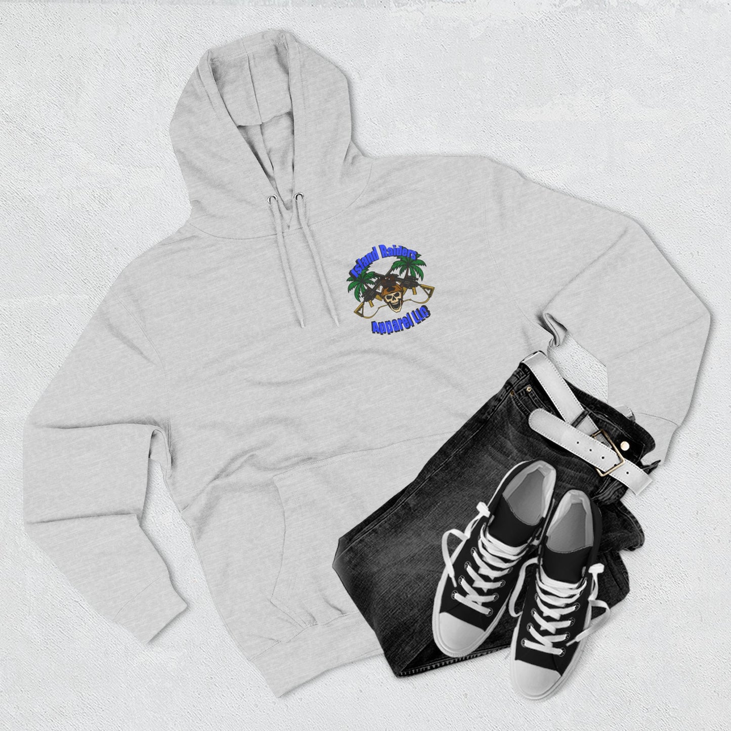 Fleece Hoodie - Tactical Skeleton Blue Diamond Military Inspired