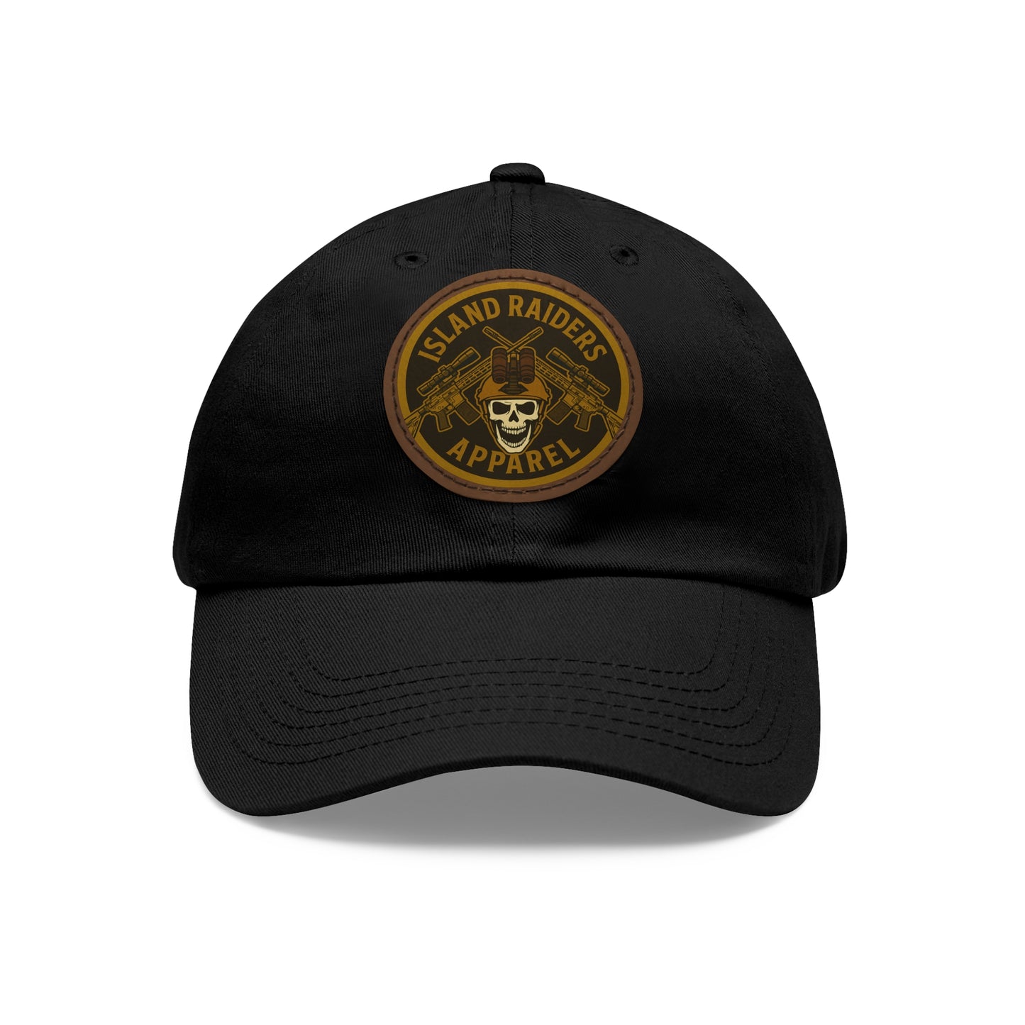 Island Raiders Leather Patch Dad Hat, Casual Cap, Outdoor Hat, Gift for Dads, Summer Accessory, Everyday Wear