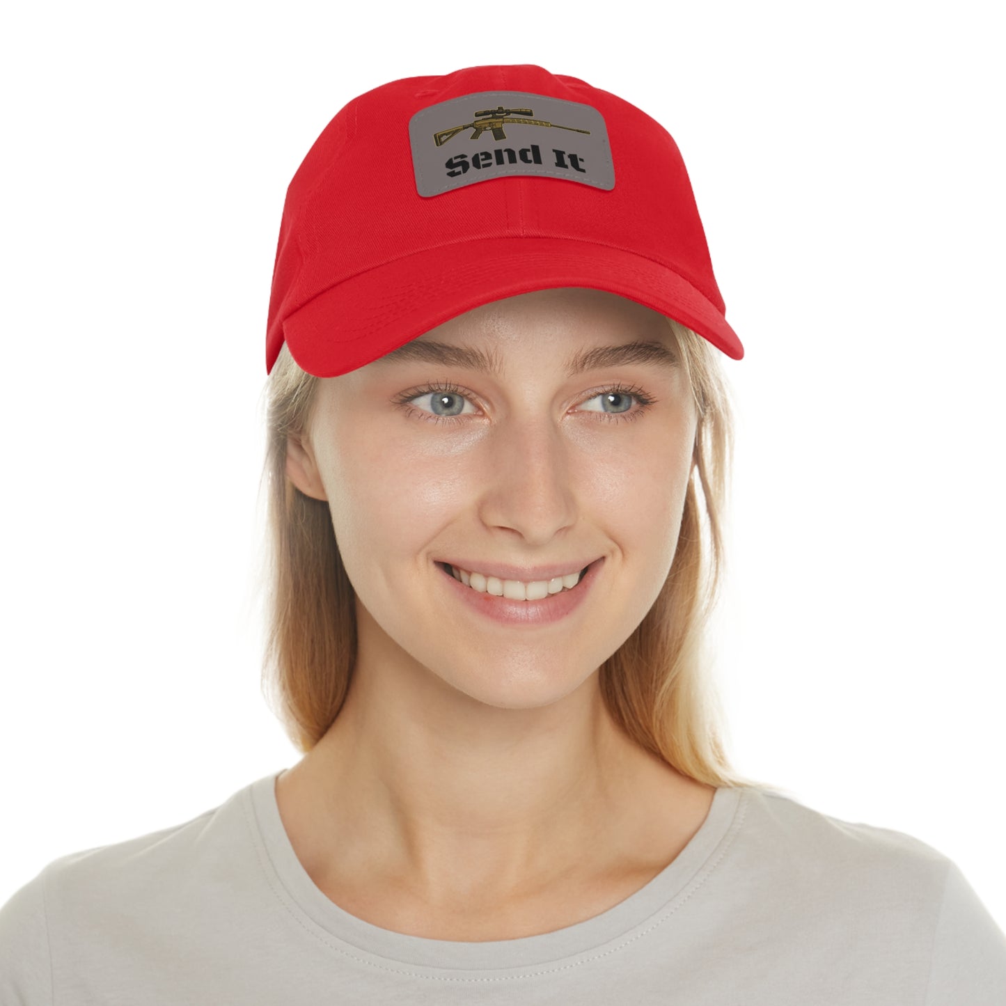 Tactical Dad Hat, Military Cap for Outdoors, Leather Patch, Gift for Dad, Hunting Enthusiast, Adjustable Baseball Hat