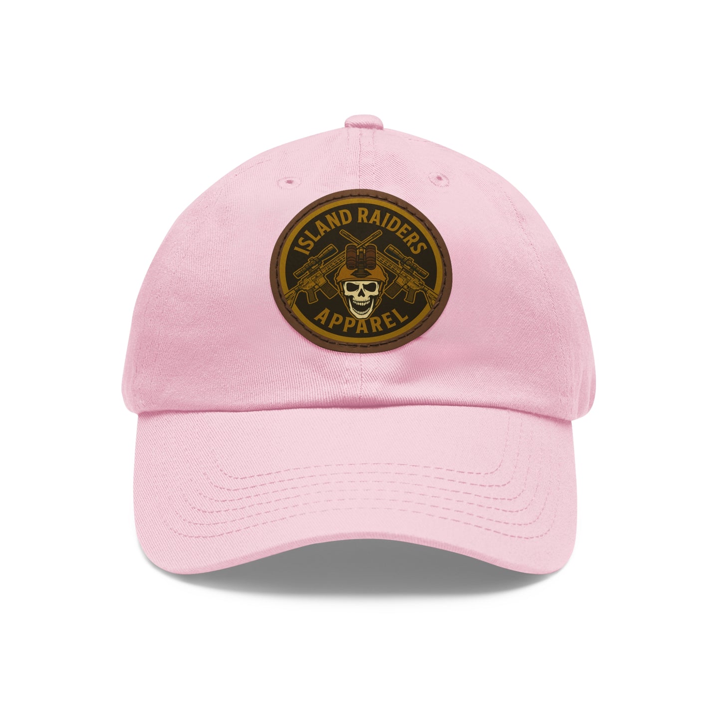 Island Raiders Leather Patch Dad Hat, Casual Cap, Outdoor Hat, Gift for Dads, Summer Accessory, Everyday Wear