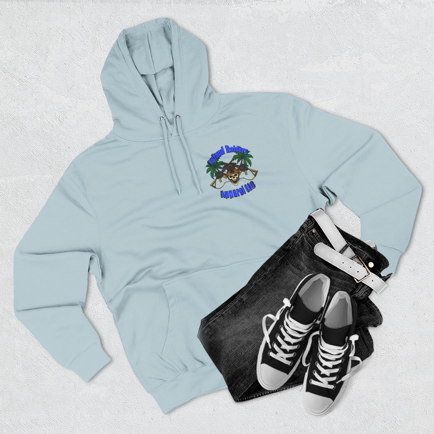 Fleece Hoodie - Tactical Skeleton Blue Diamond Military Inspired
